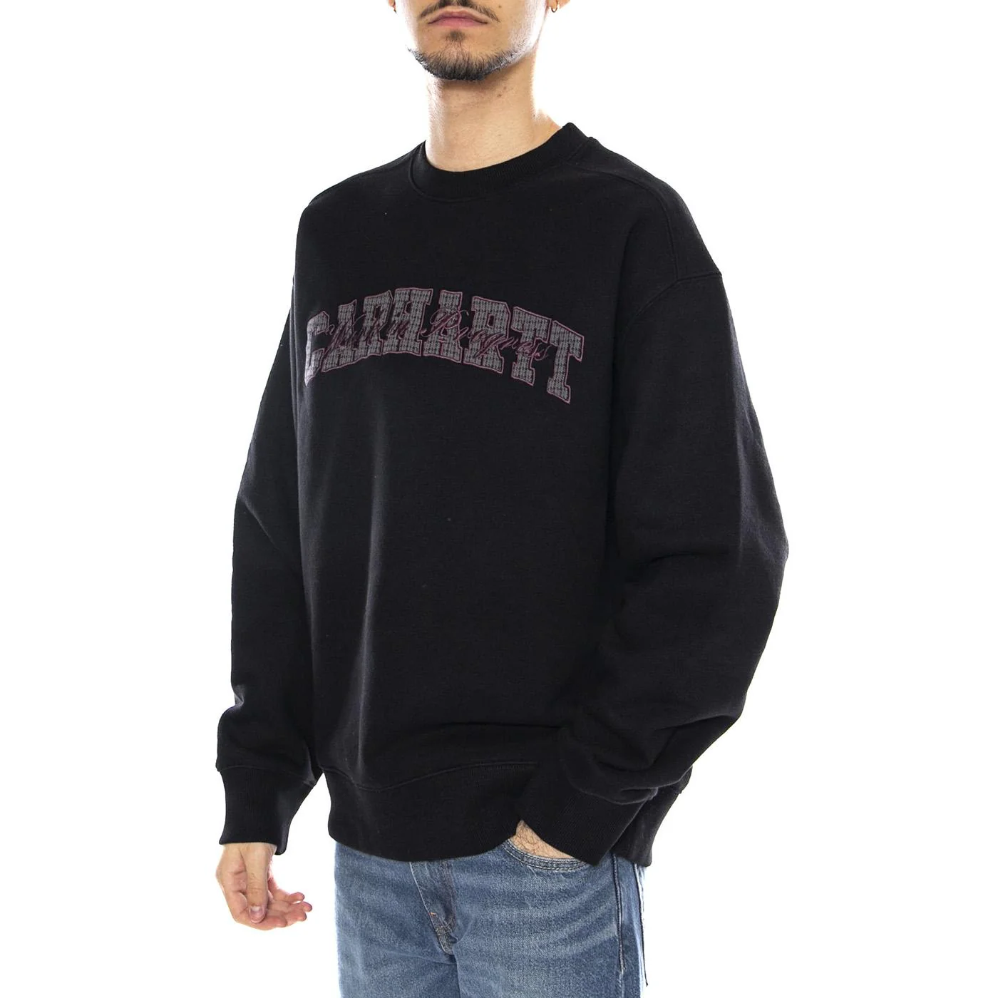 Big School Sweat Black -- Black Crewneck Sweatshirt Men's CARHARTT WIP