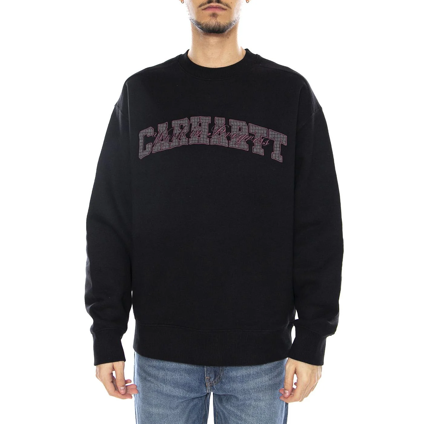 Big School Sweat Black -- Black Crewneck Sweatshirt Men's CARHARTT WIP - Image 2