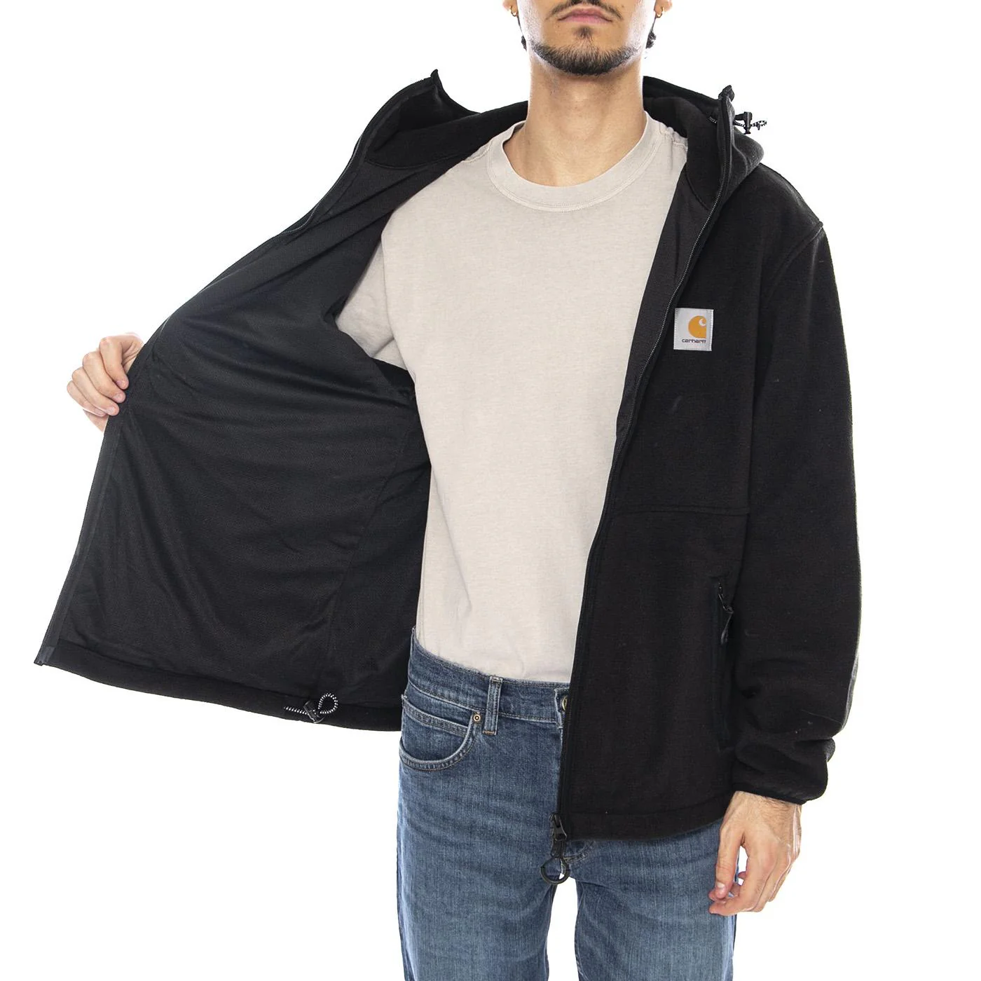 Blevin Liner Black Jacket Black - Men's Black Jacket CARHARTT WIP - Image 4