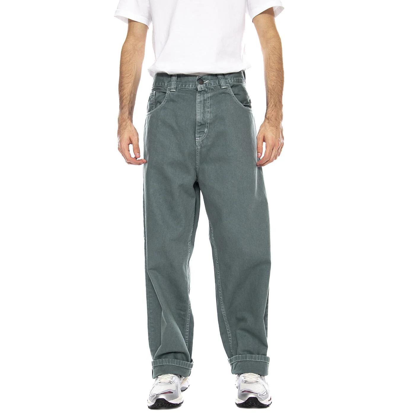 Brandon Pant Silver Pine - Men's Grey Pants CARHARTT WIP - Image 2