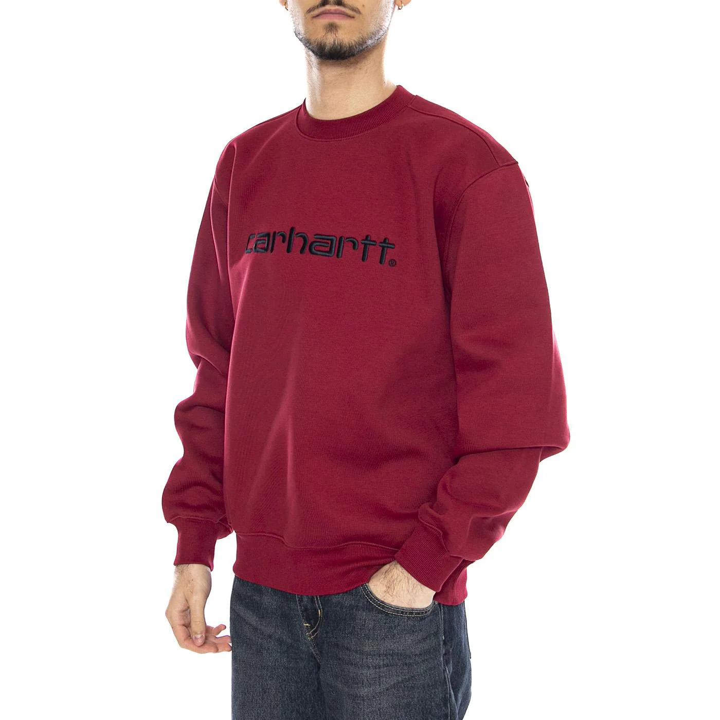 Carhartt Sweat -- Men's Sweatshirt Scarlet / Graphite Red Men's CARHARTT WIP