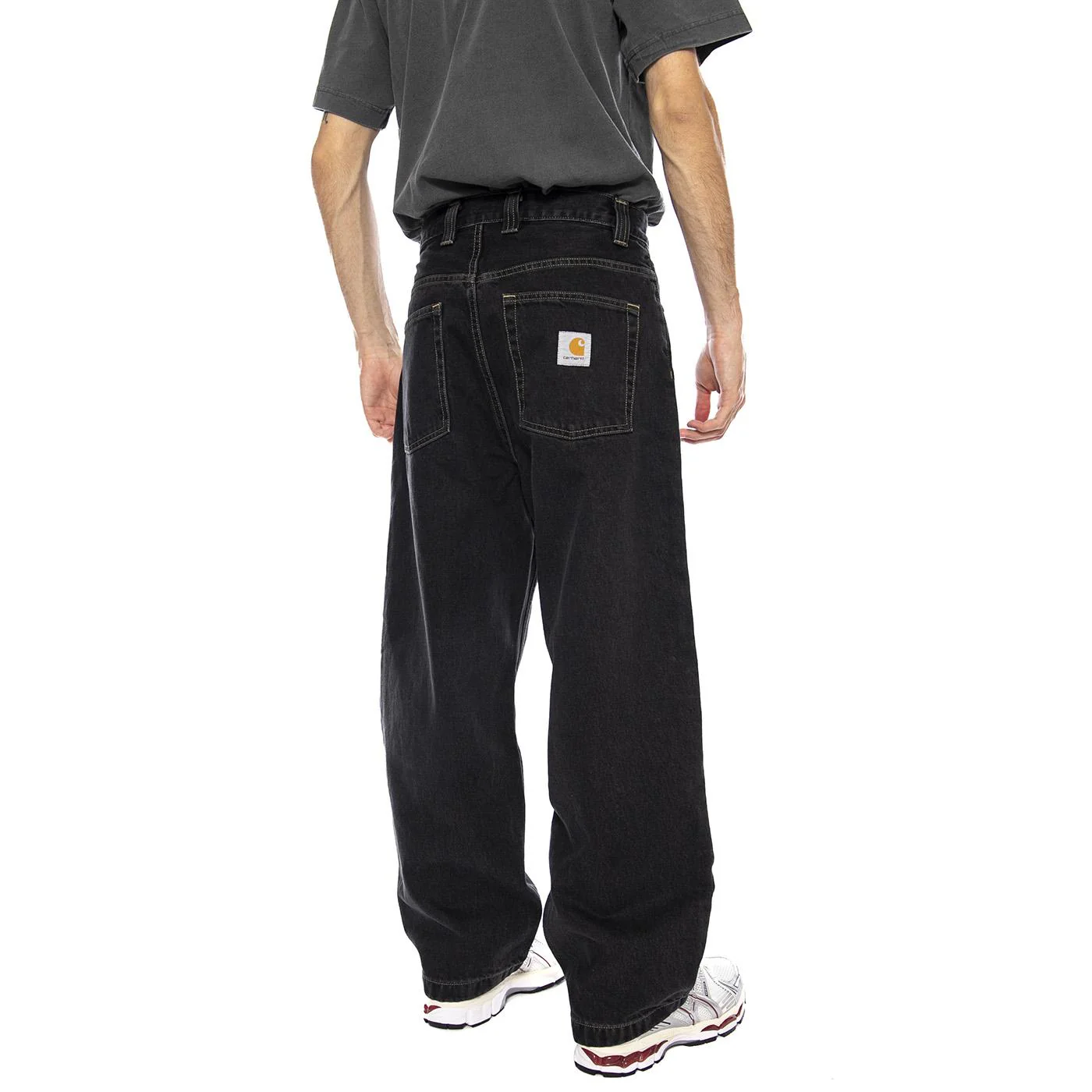 Carhartt WIP Brandon Pant Cotton Smith Jeans Bblack Stone Washed - Image 4
