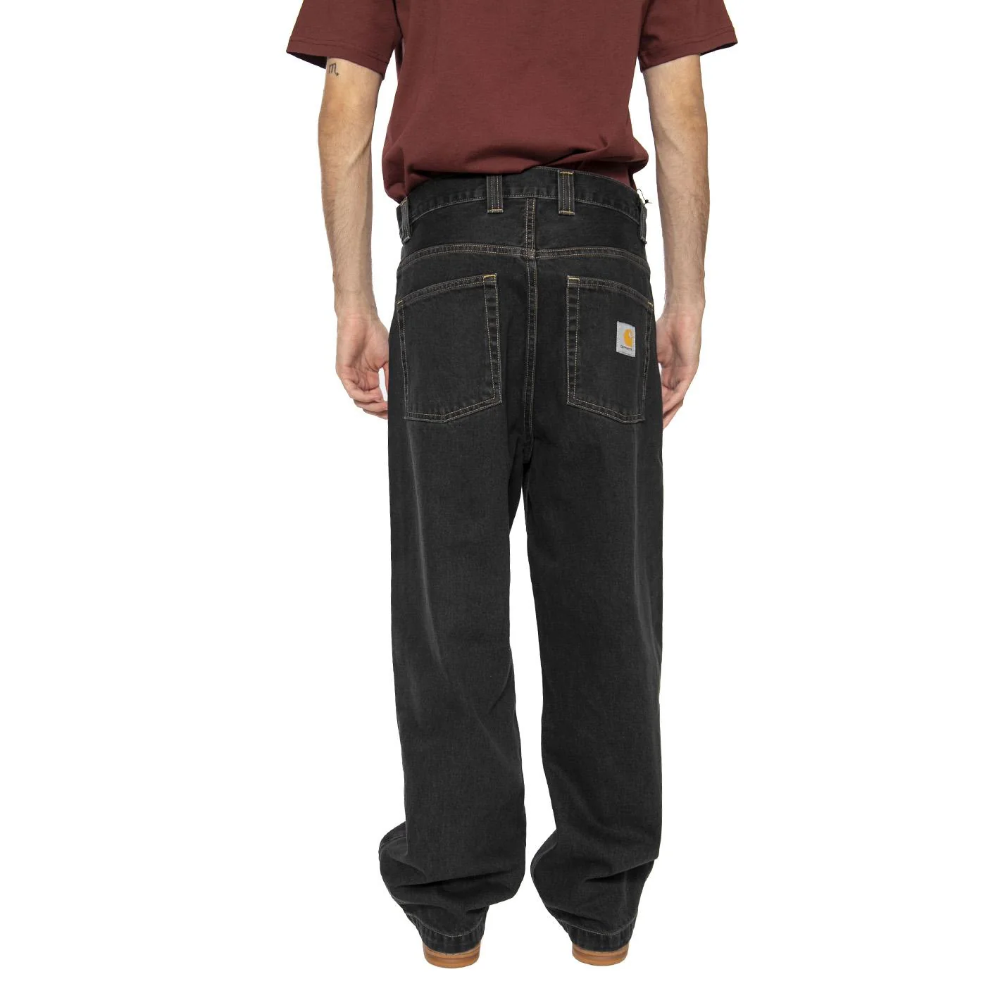 Carhartt WIP Brandon Pant Cotton Smith Jeans Bblack Stone Washed - Image 5