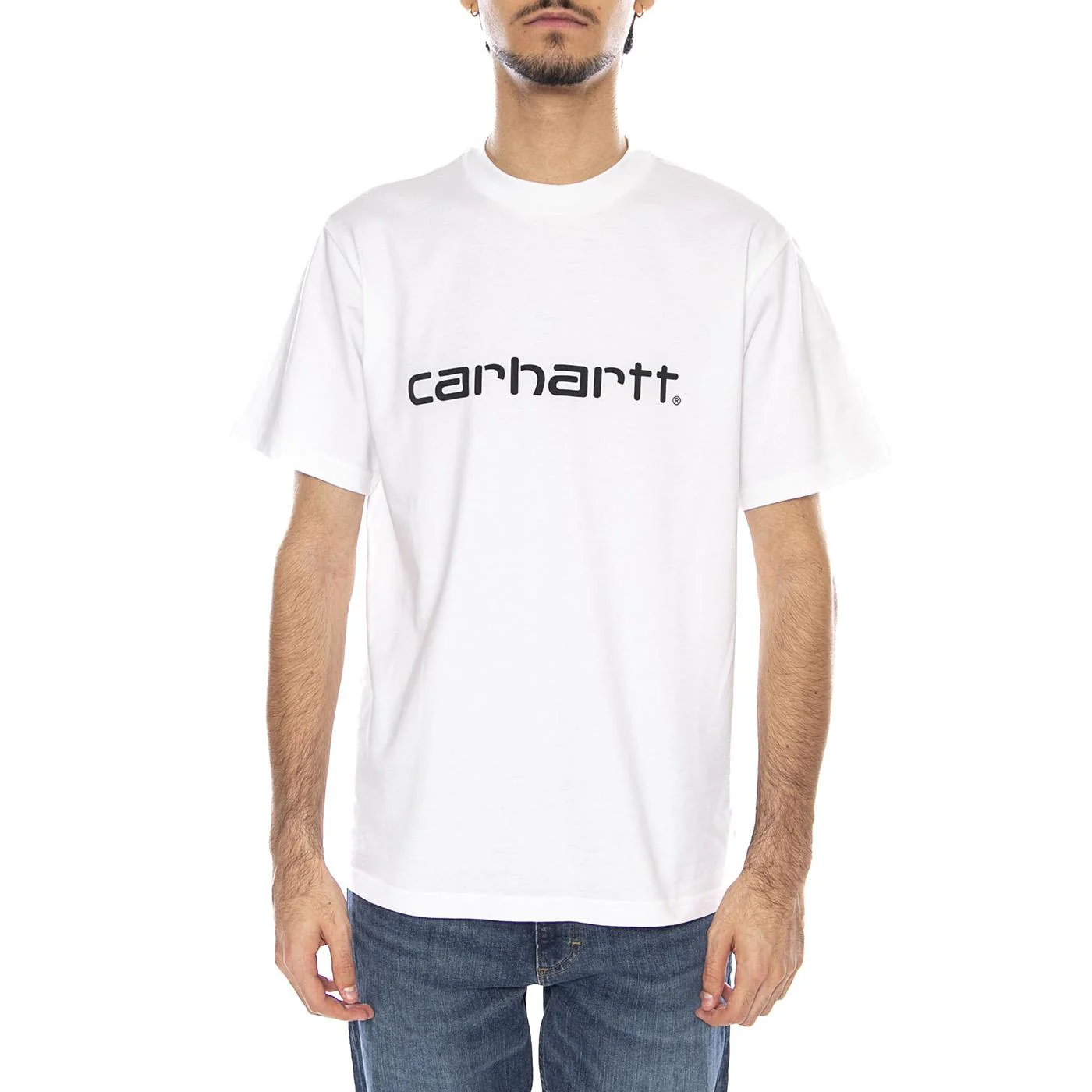 Carhartt WIP Script T-shirt White Black - Image 3