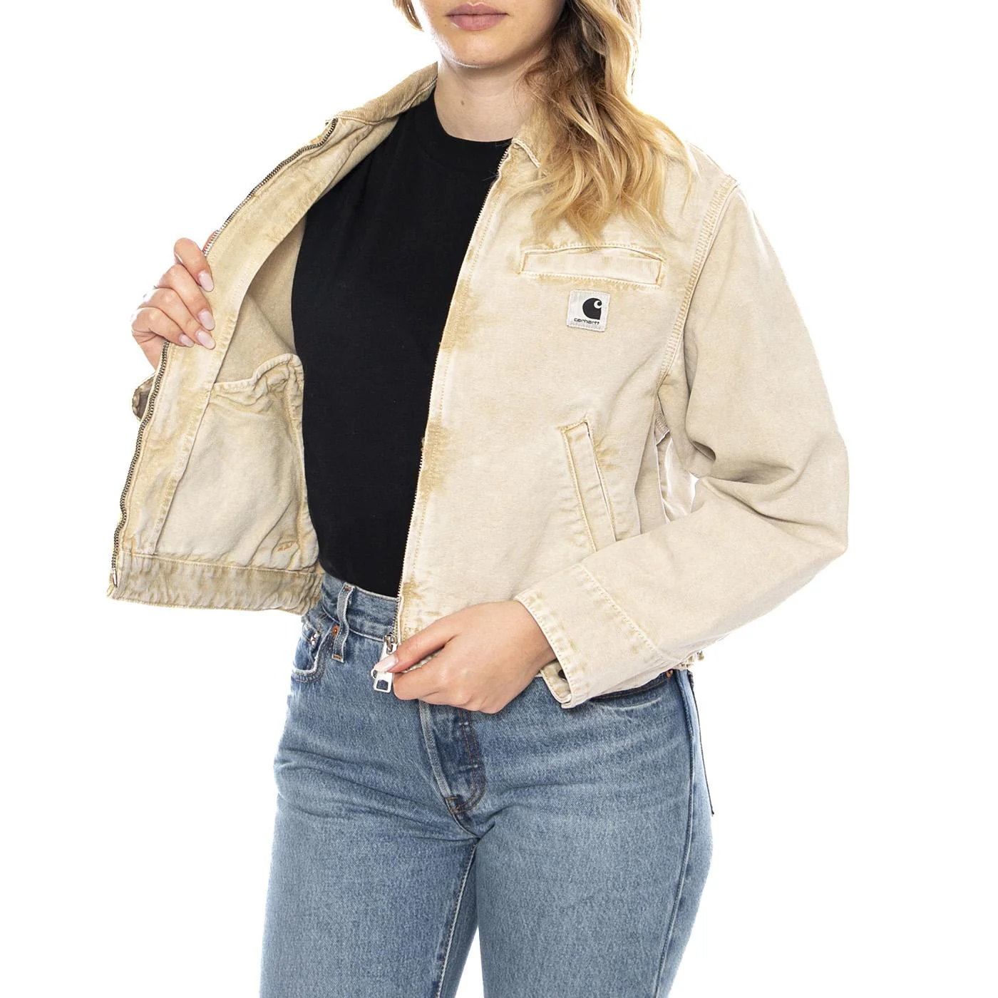Carhartt WIP W' Emery Jacket Dusty H Brown Chalk Wash -- Women's Jacket CARHARTT WIP - Image 4