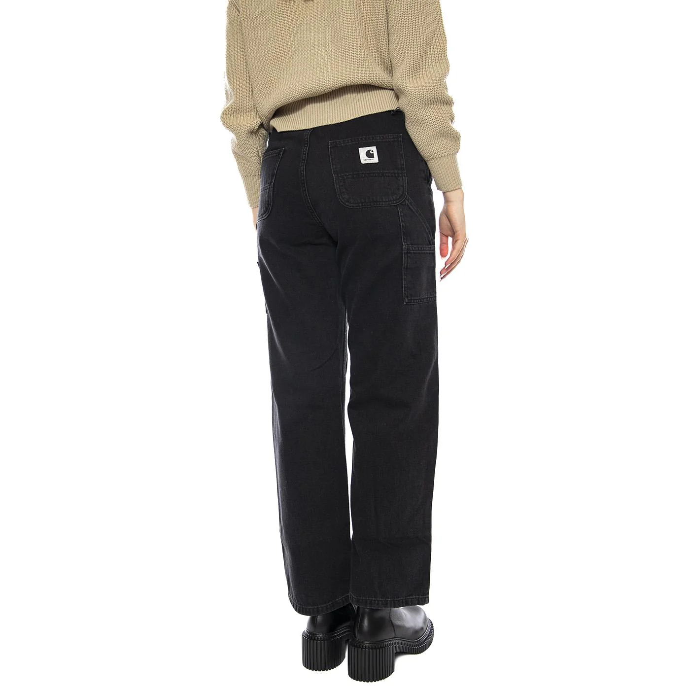 Carhartt WIP WMNS Pierce Pant Straight -- Women's Black Pants CARHARTT WIP - Image 3