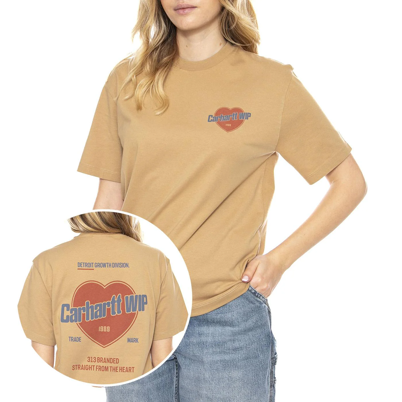 Carhartt WIP Womens Growth -- Women's Beige T-Shirt CARHARTT WIP