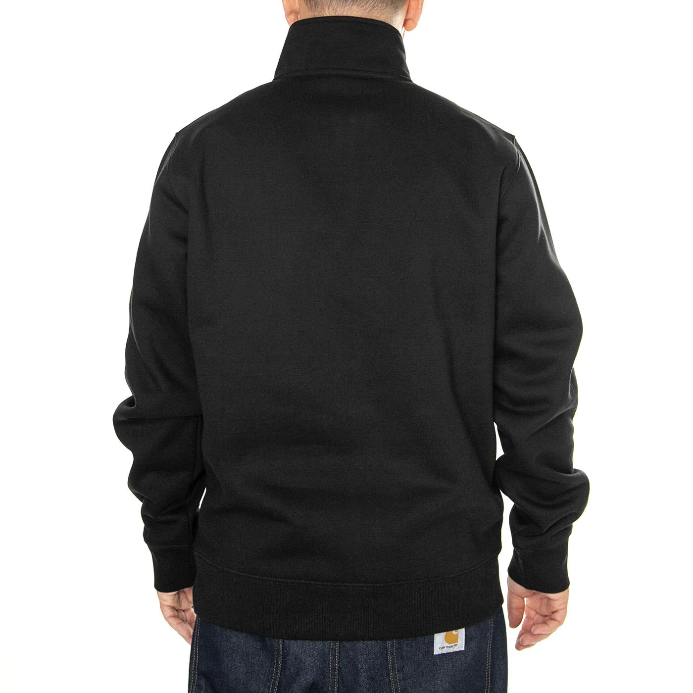 Chase Neck Zip Sweat Black / Gold - Image 3