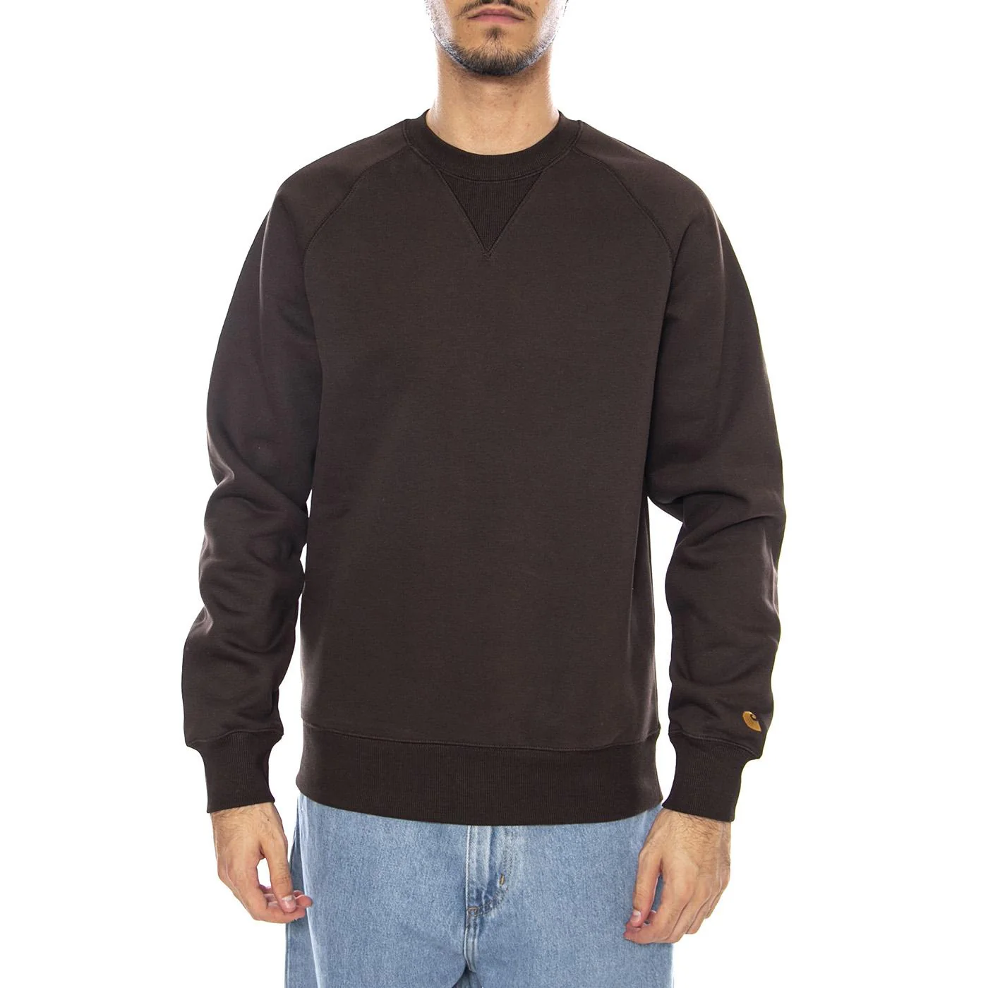 Chase Sweat Tobacco / Gold - Men's Crewneck Sweatshirt Brown Men's CARHARTT WIP - Image 2