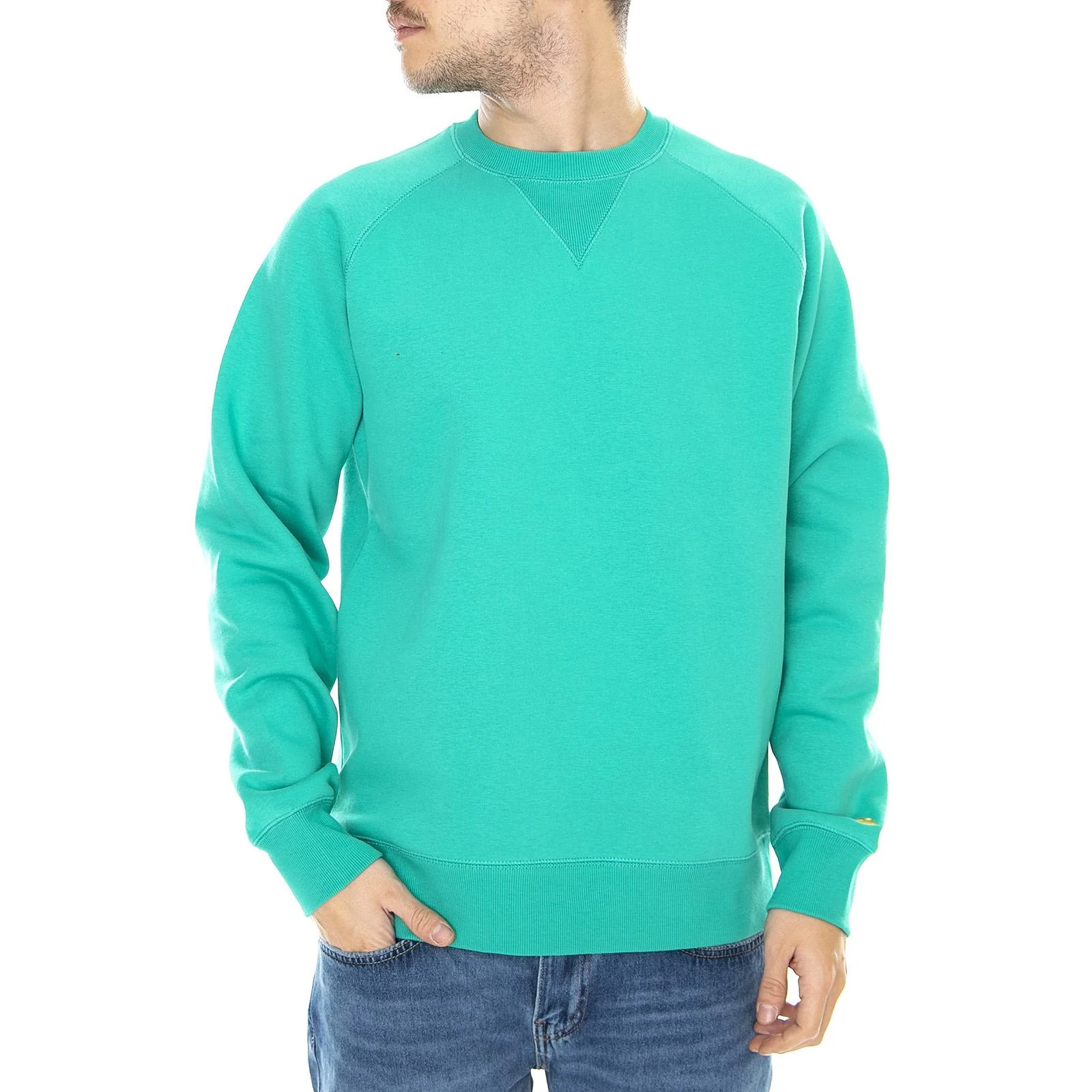 Chase Sweatshirt Yoda / Gold - Men's Green Crewneck Sweatshirt Men CARHARTT WIP