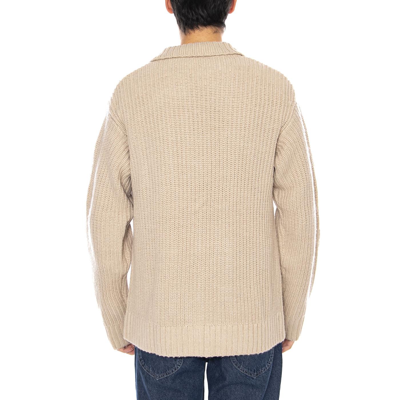 Chore Knit Jacket Fleur De Sel - Beige Knitted Cardigan Men CARHARTT WIP - Image 3