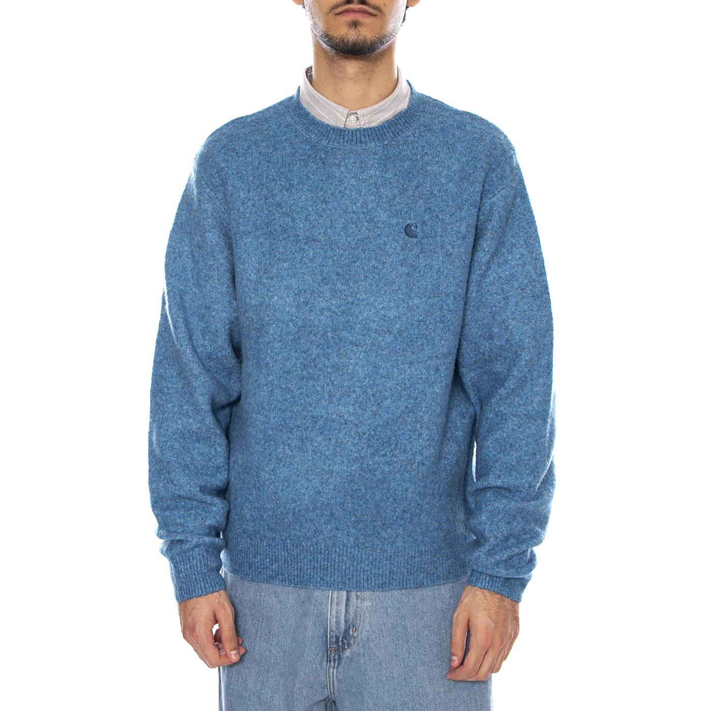 Curtis Sweater Tangled Angelite - Men's Crew Neck Sweater Blue Men's CARHARTT WIP - Image 2