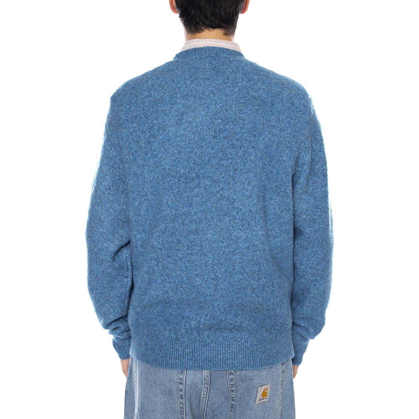 Curtis Sweater Tangled Angelite - Men's Crew Neck Sweater Blue Men's CARHARTT WIP - Image 3