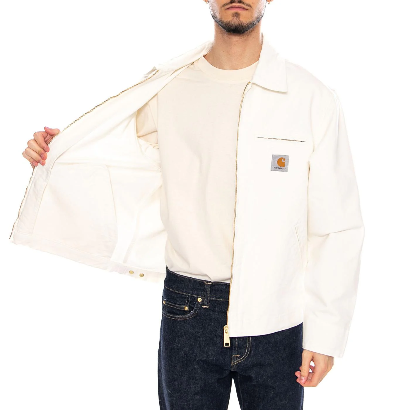 Detroit Jacket Wax / Waz - Men's Zip-Up Jacket White Men's CARHARTT WIP - Image 4