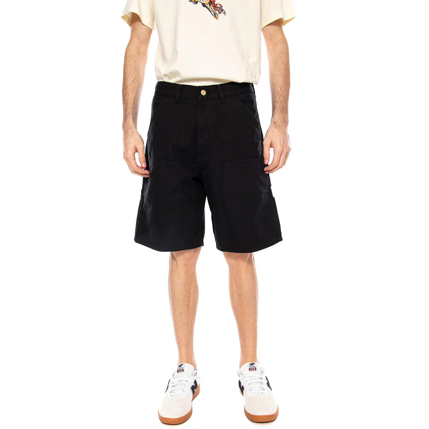 Double Knee Short Black - Men's Bermuda Shorts Black Men CARHARTT WIP - Image 2