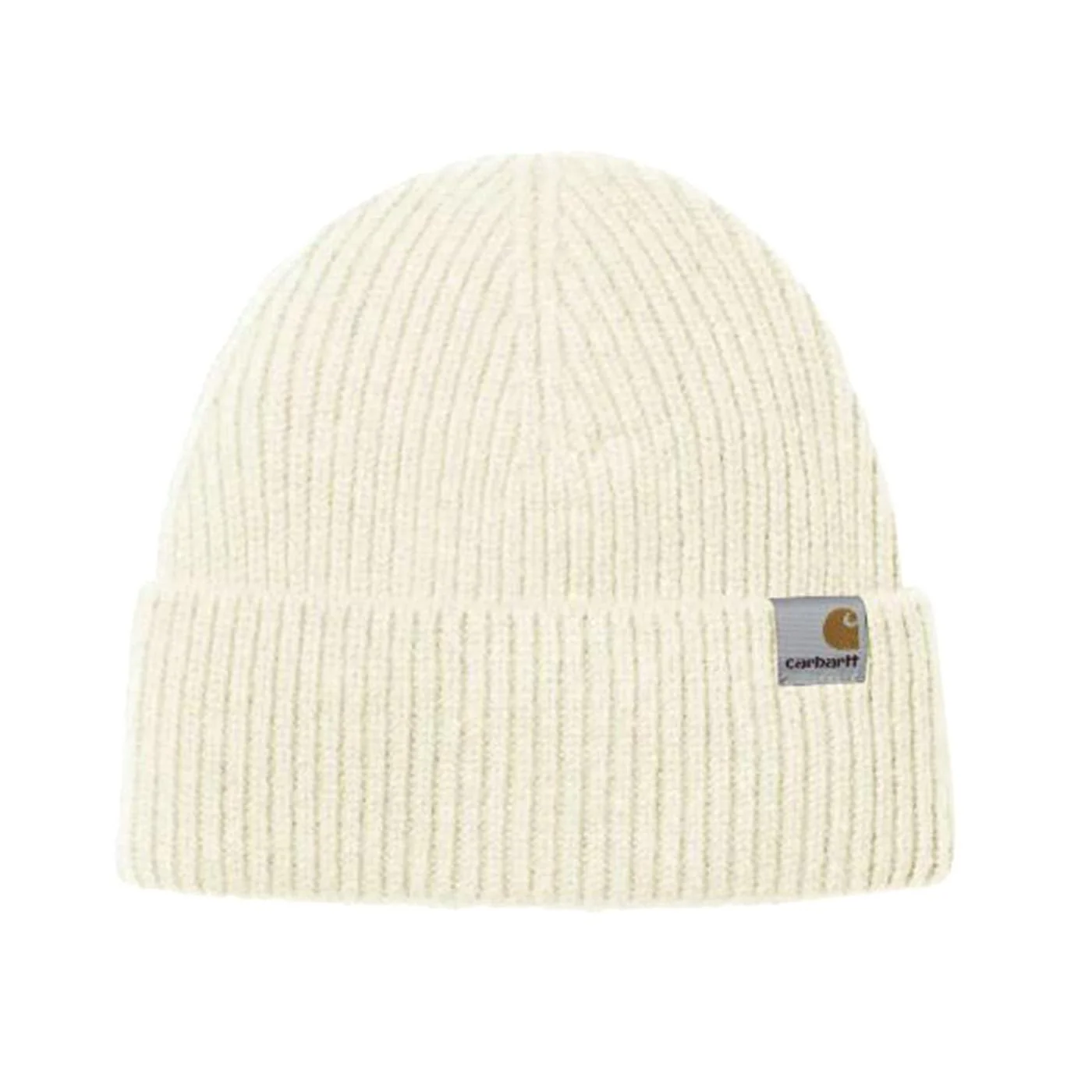 Gabe Beanie Wax - White Ribbed Knit Beanie CARHARTT WIP ACCESSORIES