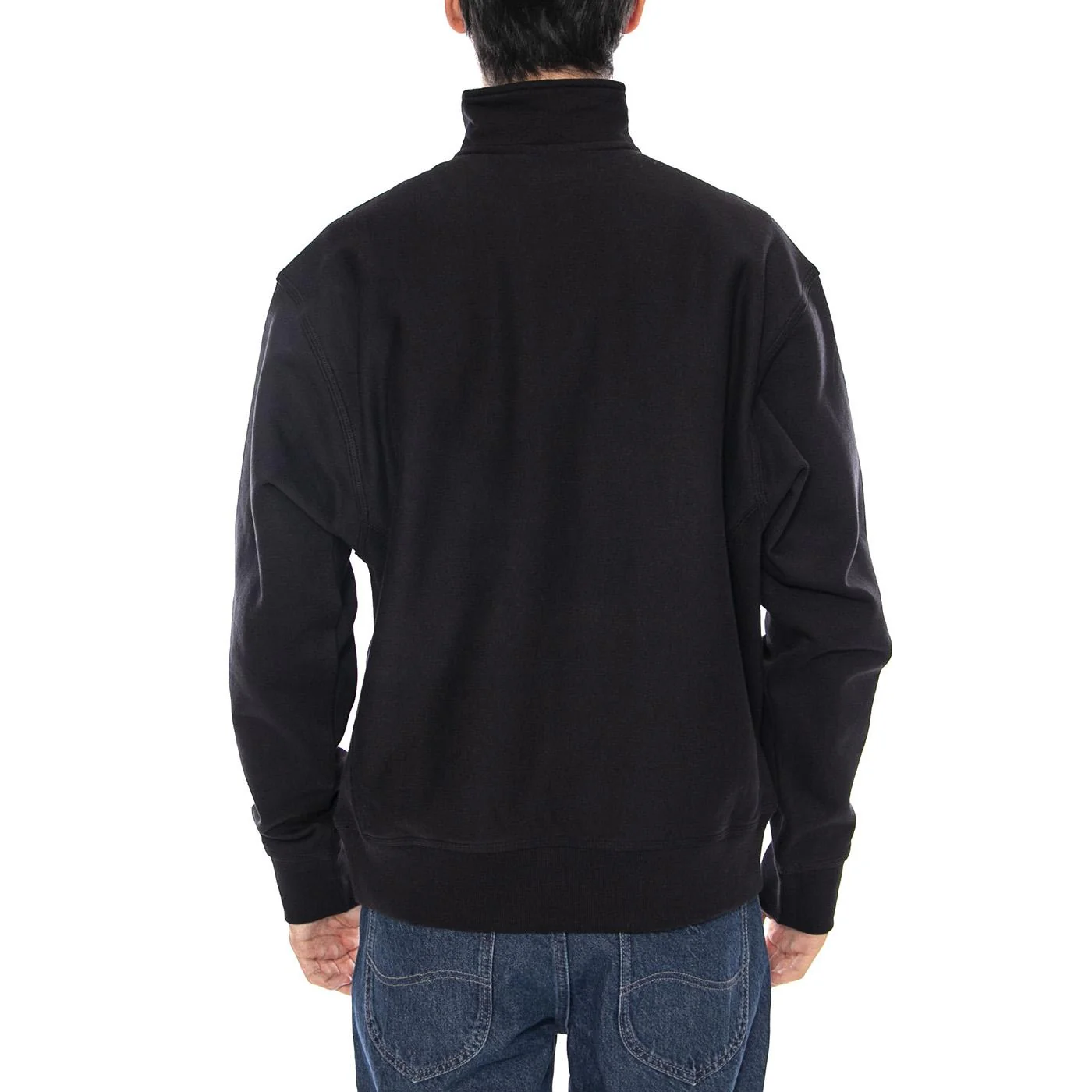 CARHARTT WIP Men's Half Zip American Script Sweat Black - Image 3