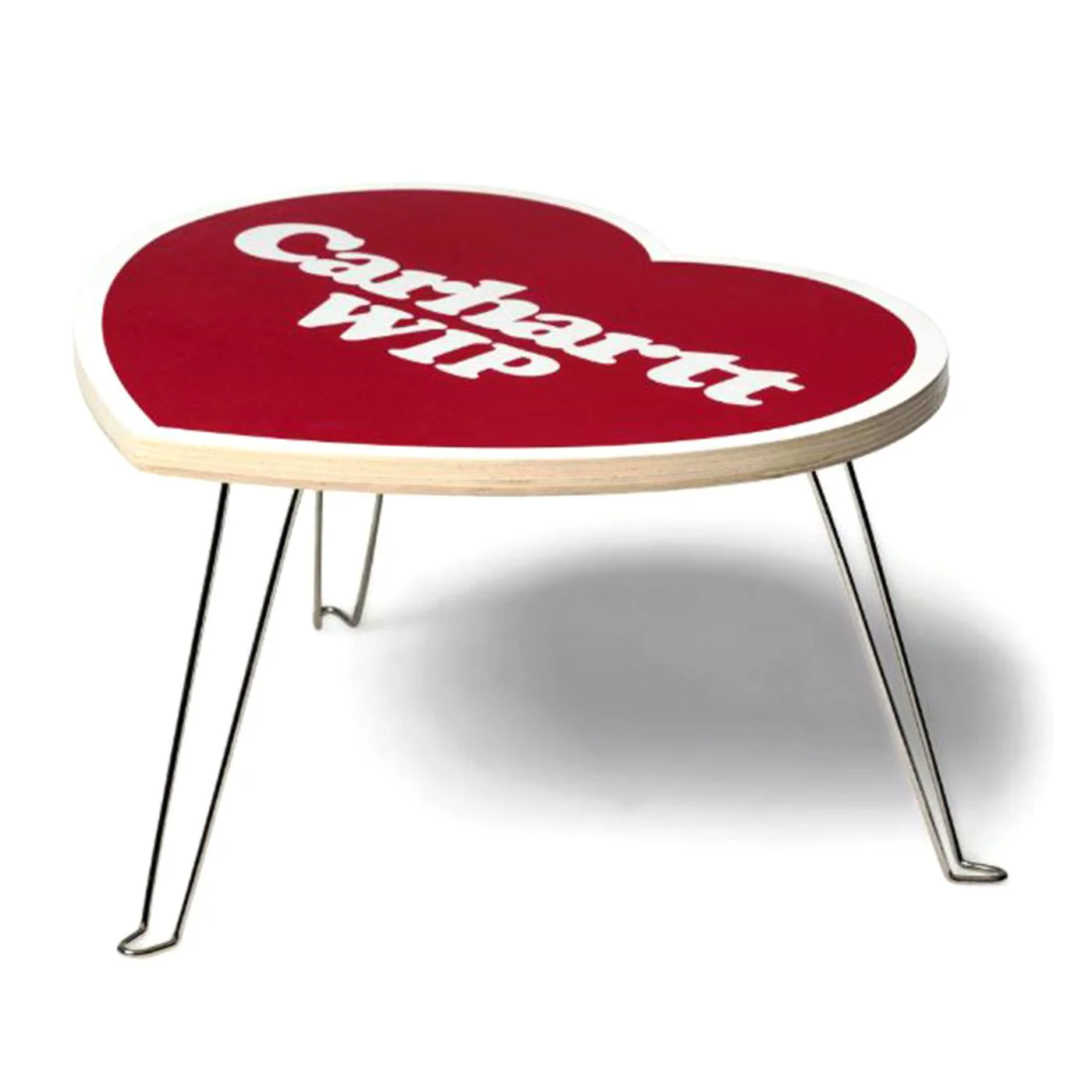 Heart Folding Table Scarlet / White - Coffee Table with Logo and Folding Legs Red CARHARTT WIP ACCESSORIES