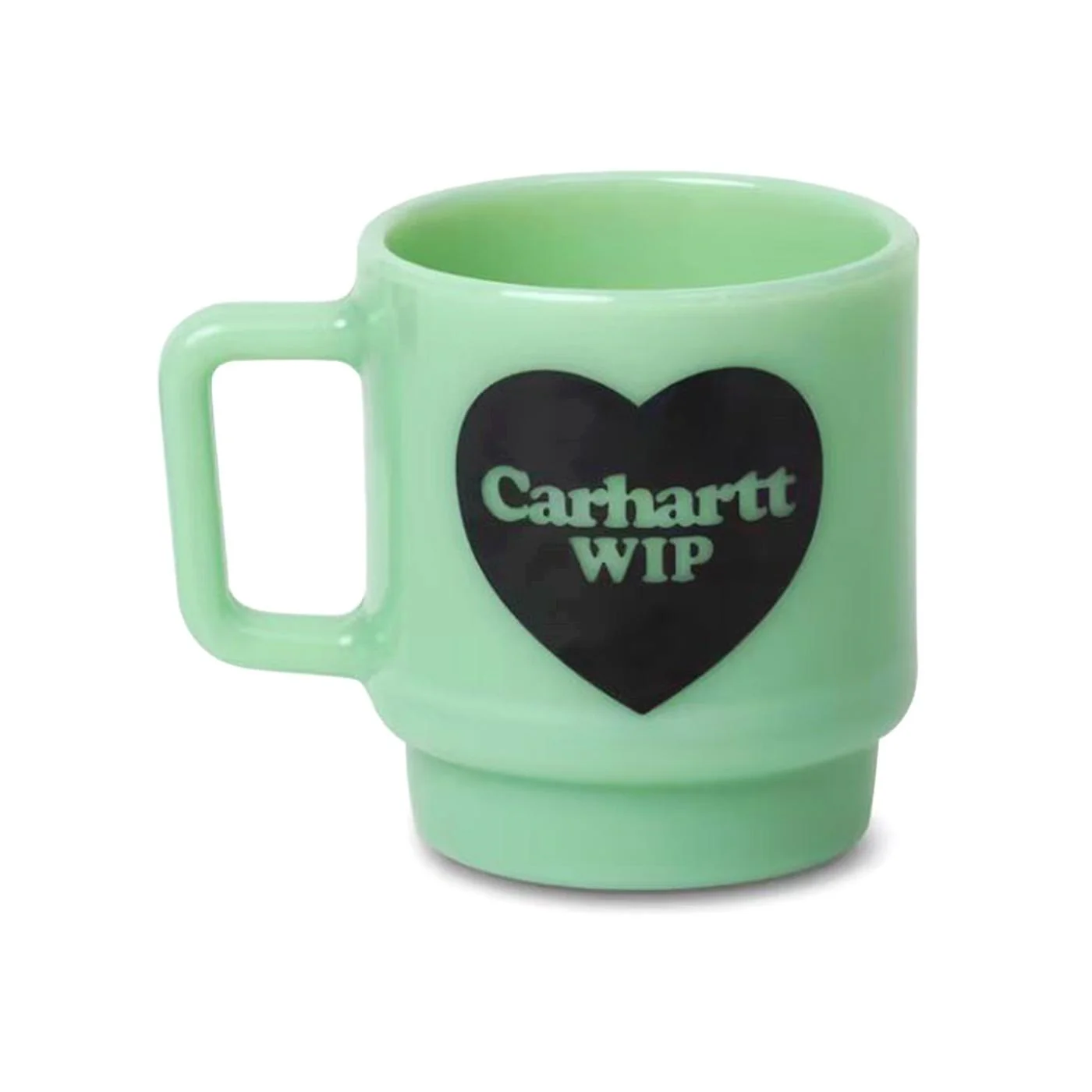 Heart Glass Mug Jade - Green Mug with Contrast Print CARHARTT WIP ACCESSORIES