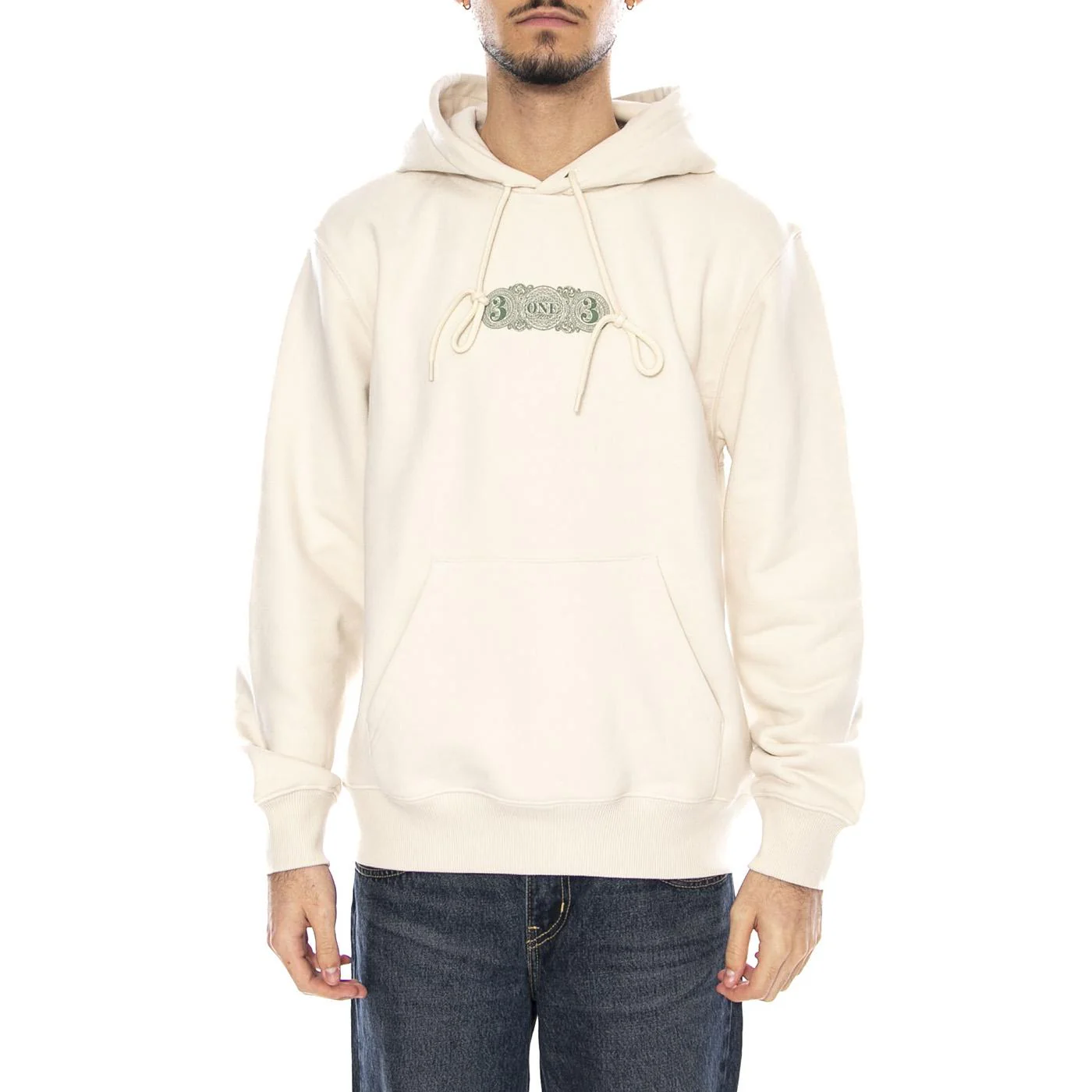 Hooded 3 One 3 Sweat -- Men's Hoodie Ecru Men's CARHARTT WIP - Image 2