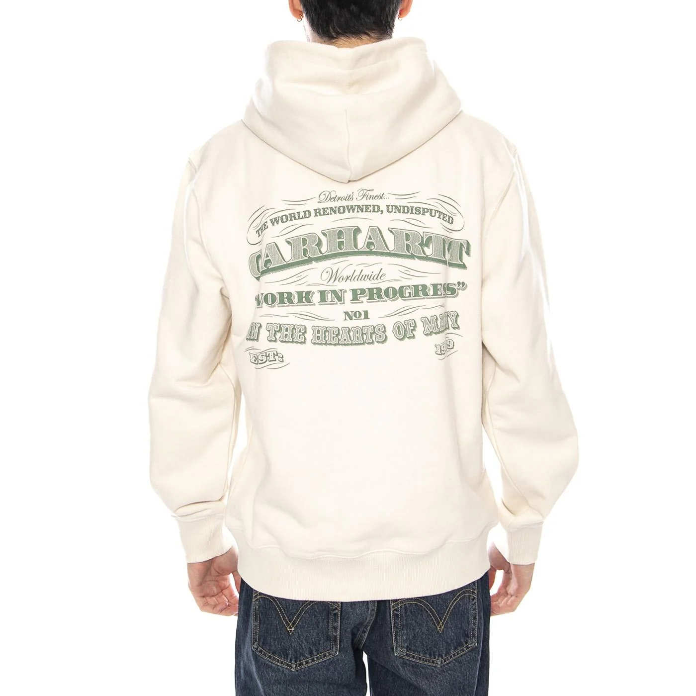 Hooded 3 One 3 Sweat -- Men's Hoodie Ecru Men's CARHARTT WIP - Image 3