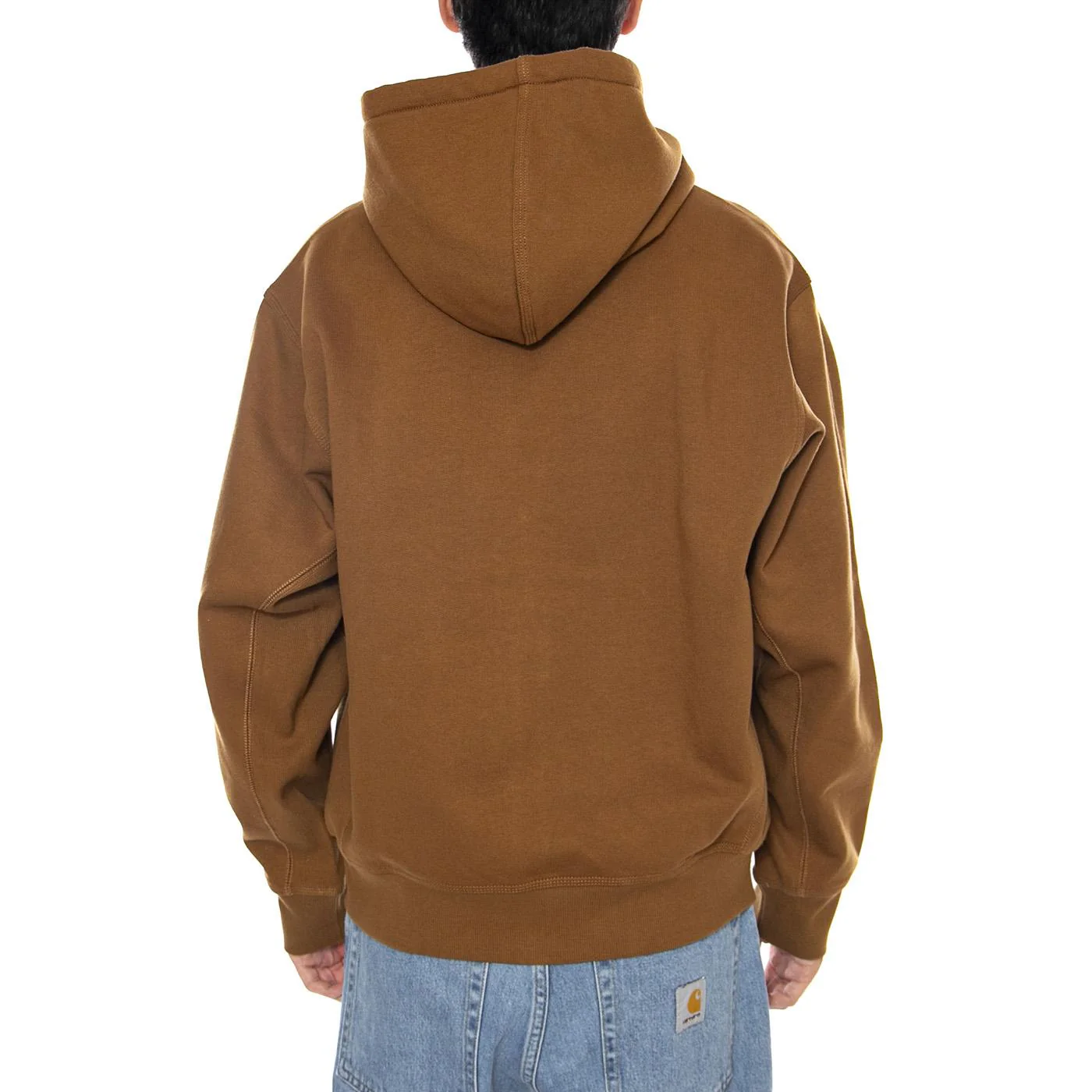 Hooded American Script Jacket Hamilton Brown - Men's Hoodie Brown Men's CARHARTT WIP - Image 3