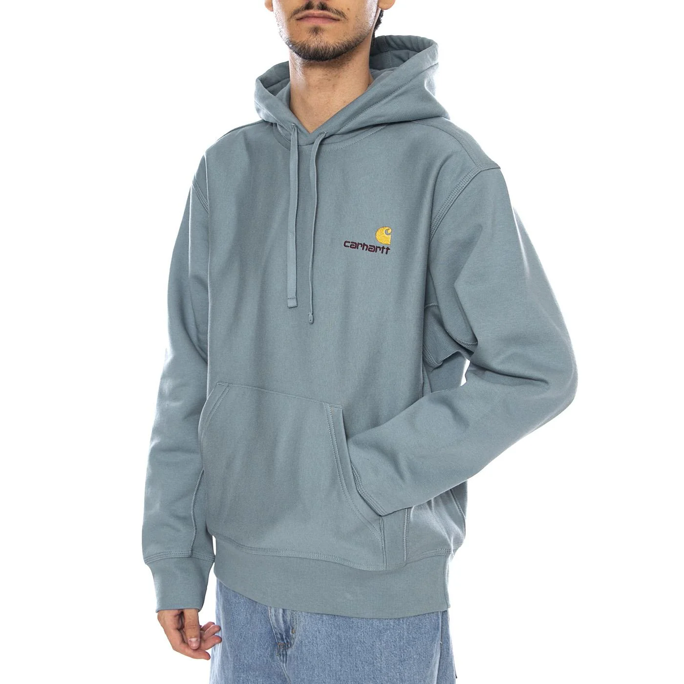 Hooded American Script Sweat Citadel - Men's Hoodie Green Men's CARHARTT WIP