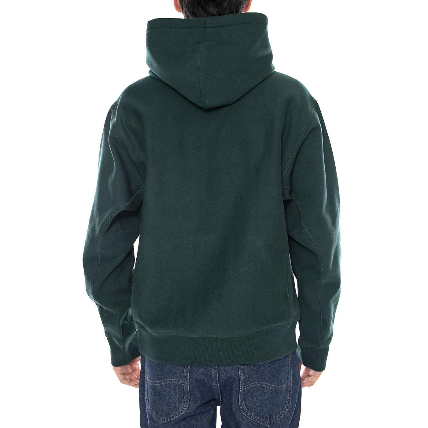 Hooded American Script Sweat Dark Fir - Men's Hoodie Green Men's CARHARTT WIP - Image 3