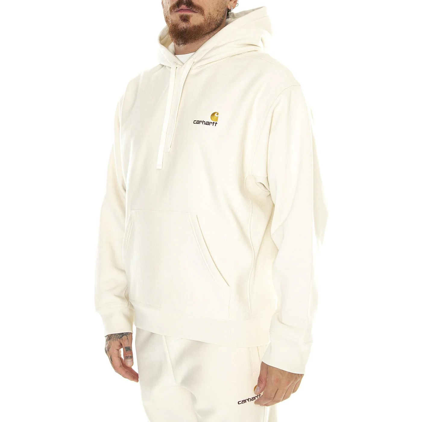 Hooded American Script Sweat Natural