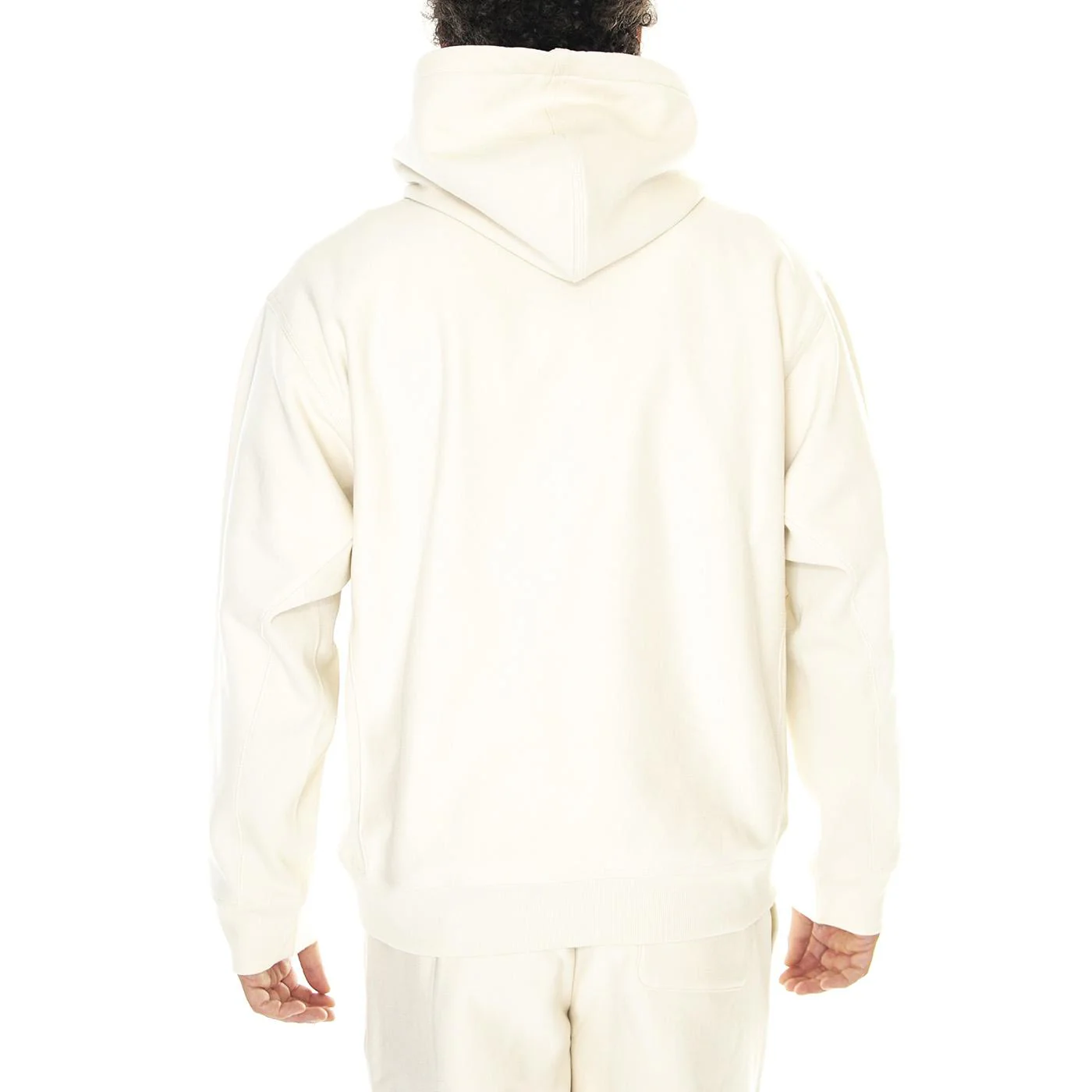 Hooded American Script Sweat Natural - Image 3