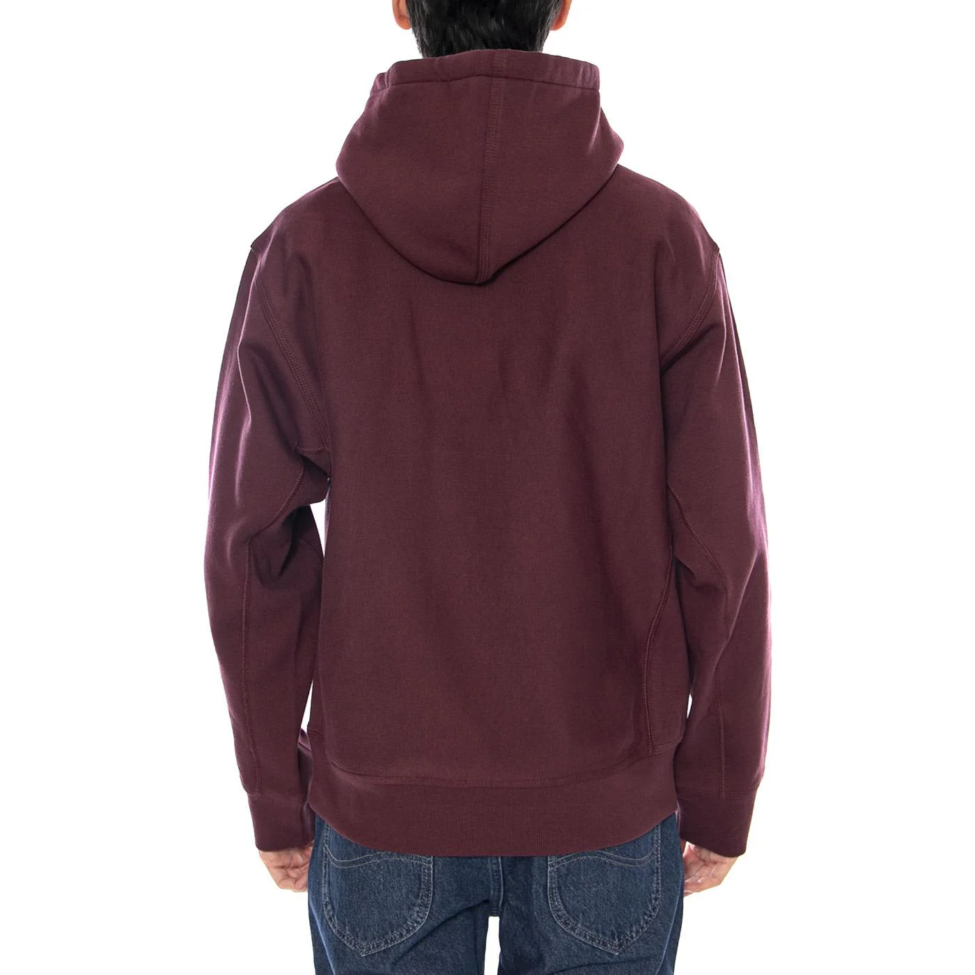 Hooded American Script Sweat Rondo - Men's Burgundy Hoodie CARHARTT WIP - Image 3