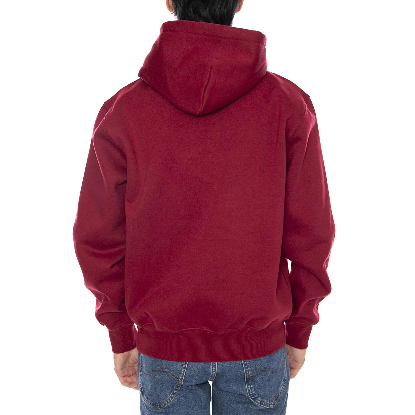 Hooded Carhartt Sweat Scarlet / Graphite - Men's Hoodie Bordeaux CARHARTT WIP - Image 3