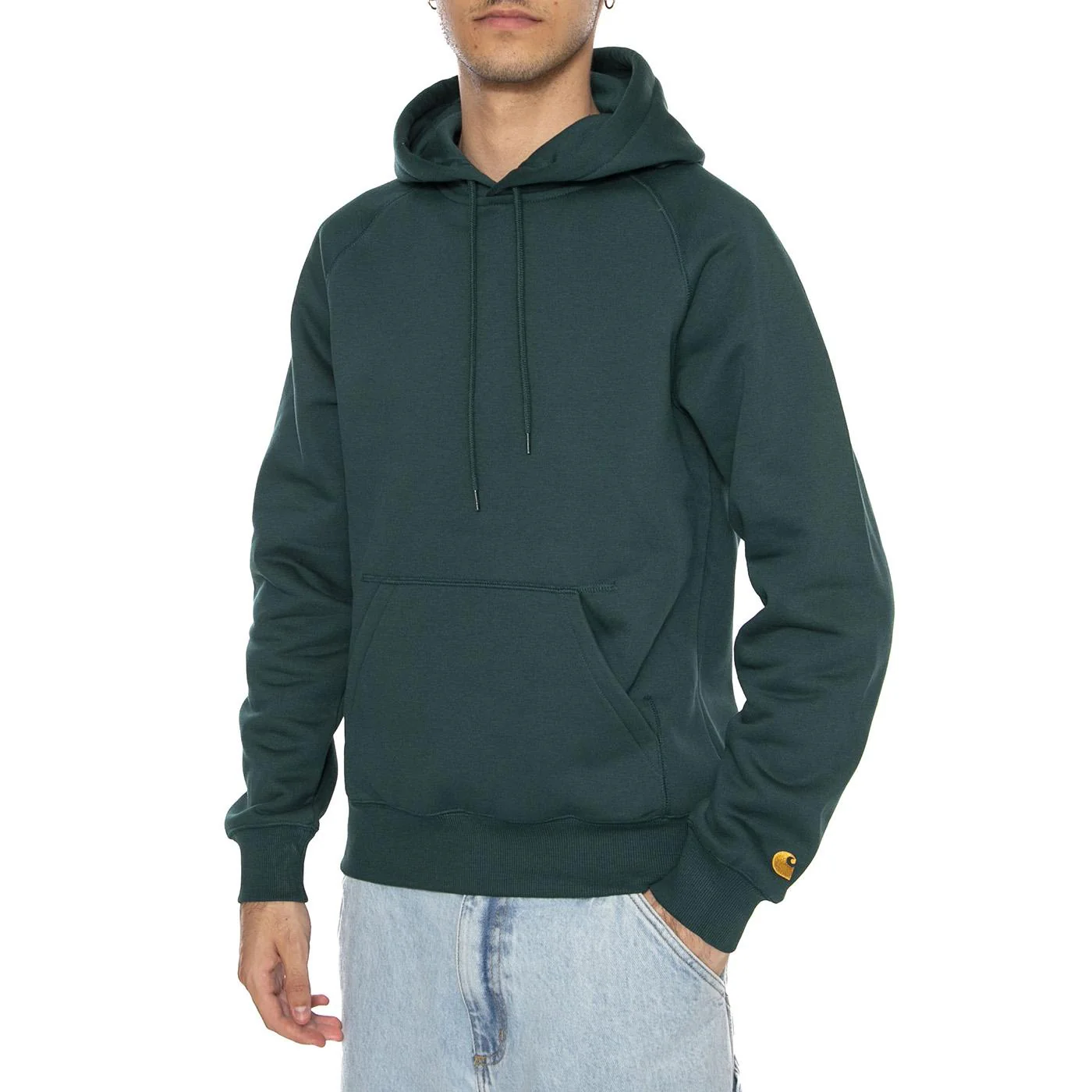Hooded Chase Sweat Dark Fir / Gold - Image 2