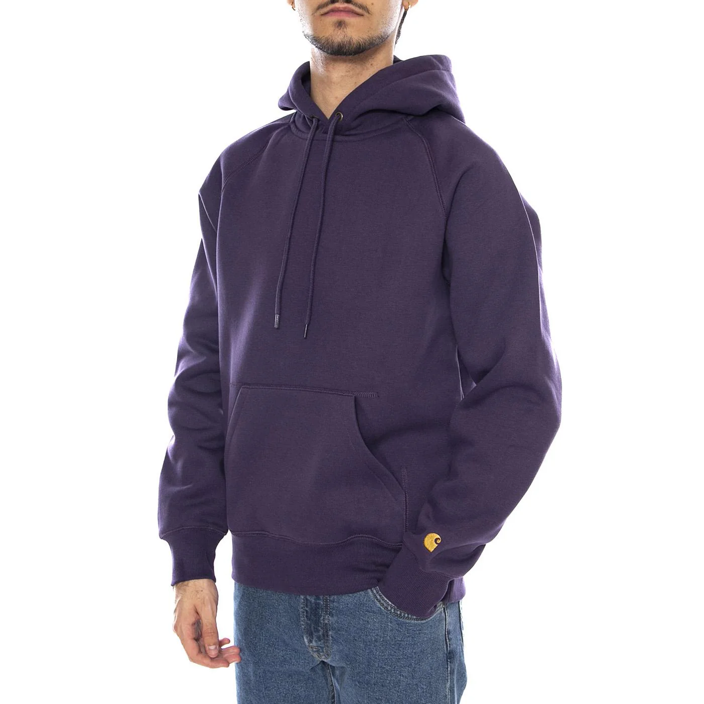 Hooded Chase Sweat Lokers / Gold - Men's Purple Hoodie CARHARTT WIP