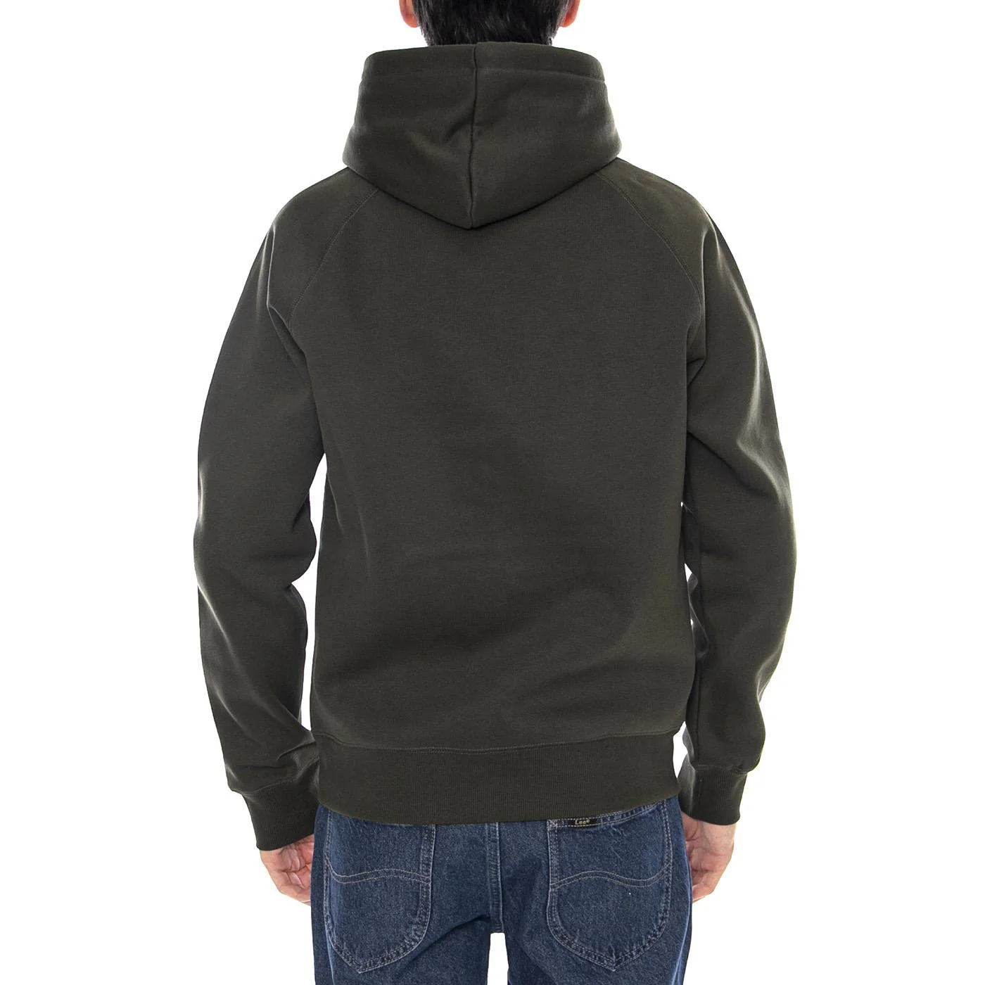 Hooded Chase Sweat Olive / Gold - Men's Hoodie Green Men's CARHARTT WIP - Image 3