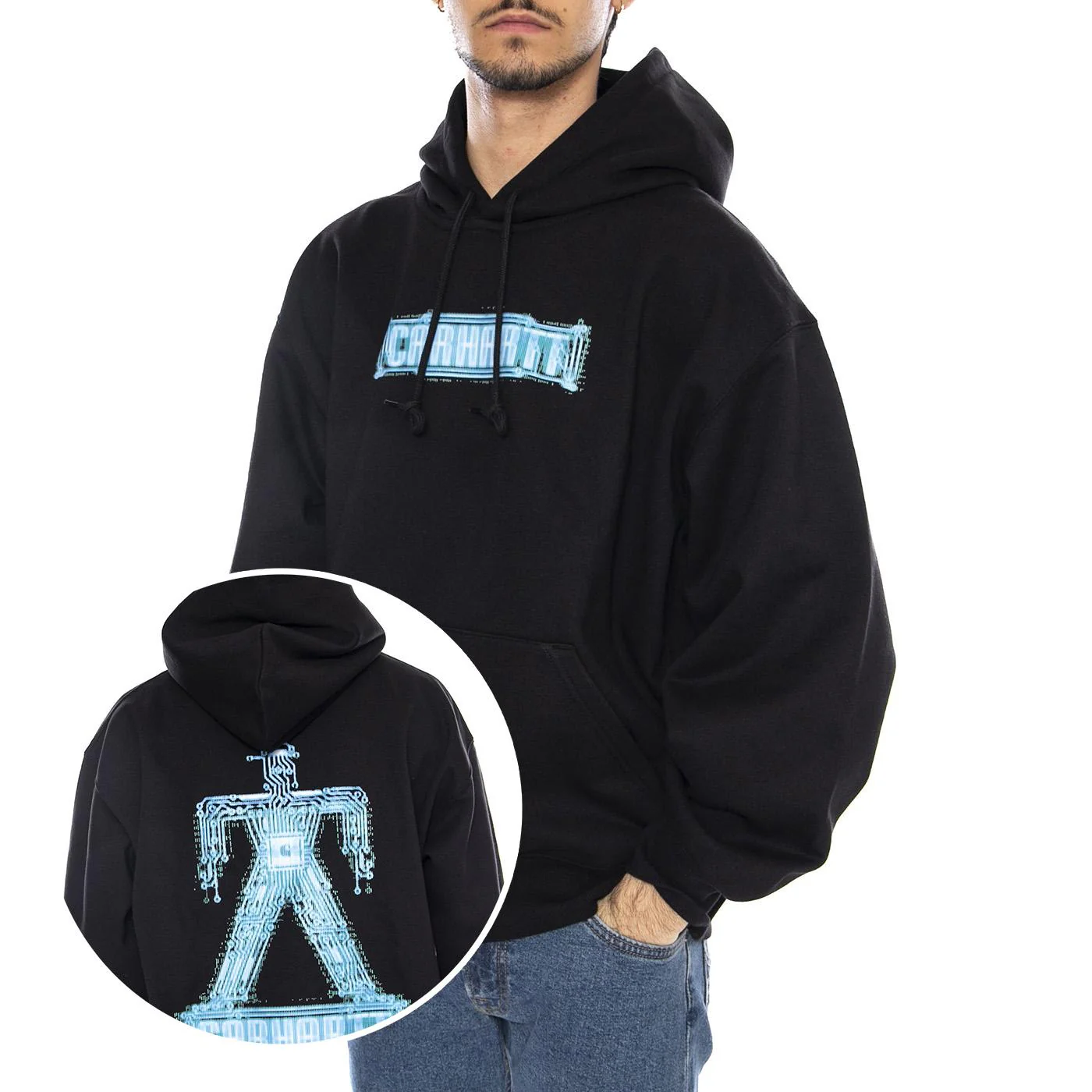 Hooded Electric Boogie Sweat Black - Men's Hoodie Black CARHARTT WIP