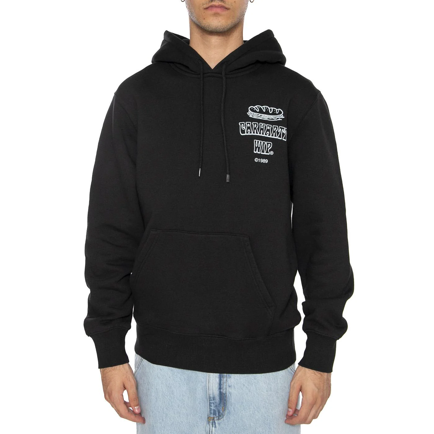 Hooded Sandwich Sweat Black / Blue Fog - Image 3