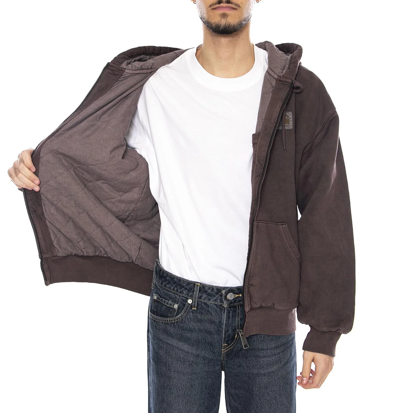 Hooded Vista Jacket -- Men's Palisander Brown Hooded Jacket CARHARTT WIP - Image 4