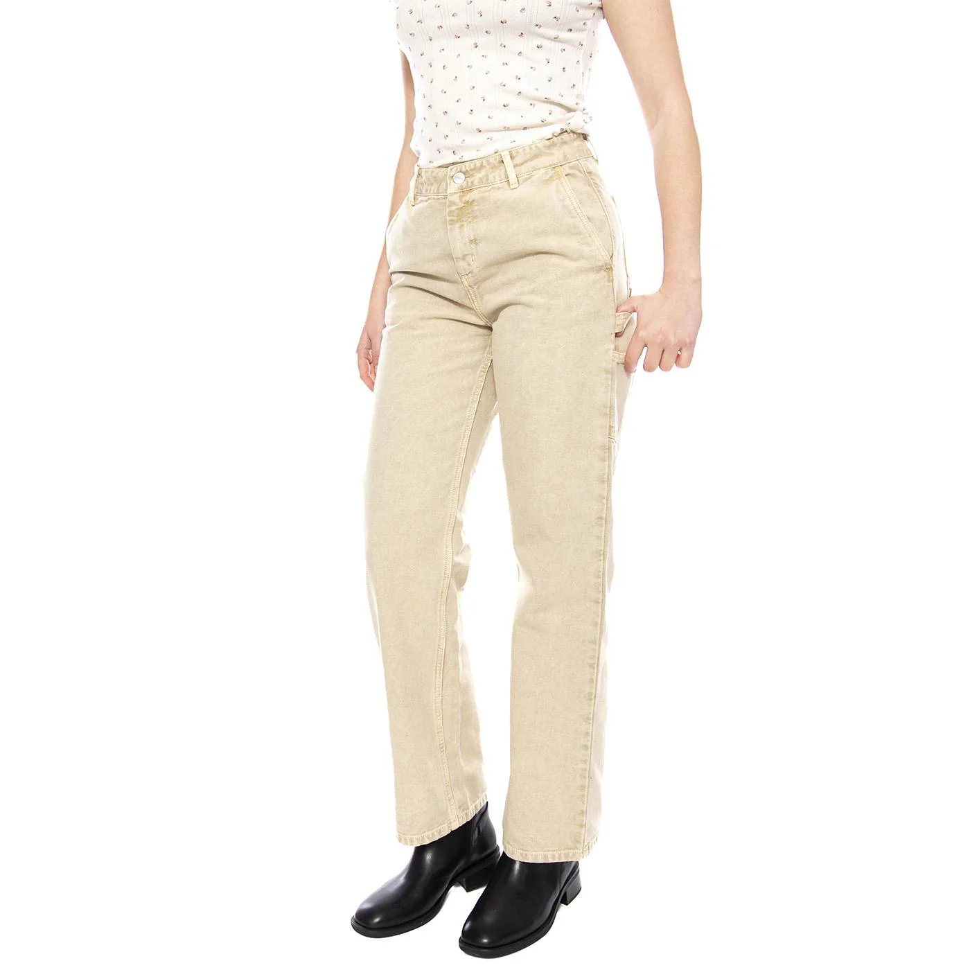 Carhartt WIP Pierce Straight Jeans - Women's Denim Pants Beige Women's CARHARTT WIP