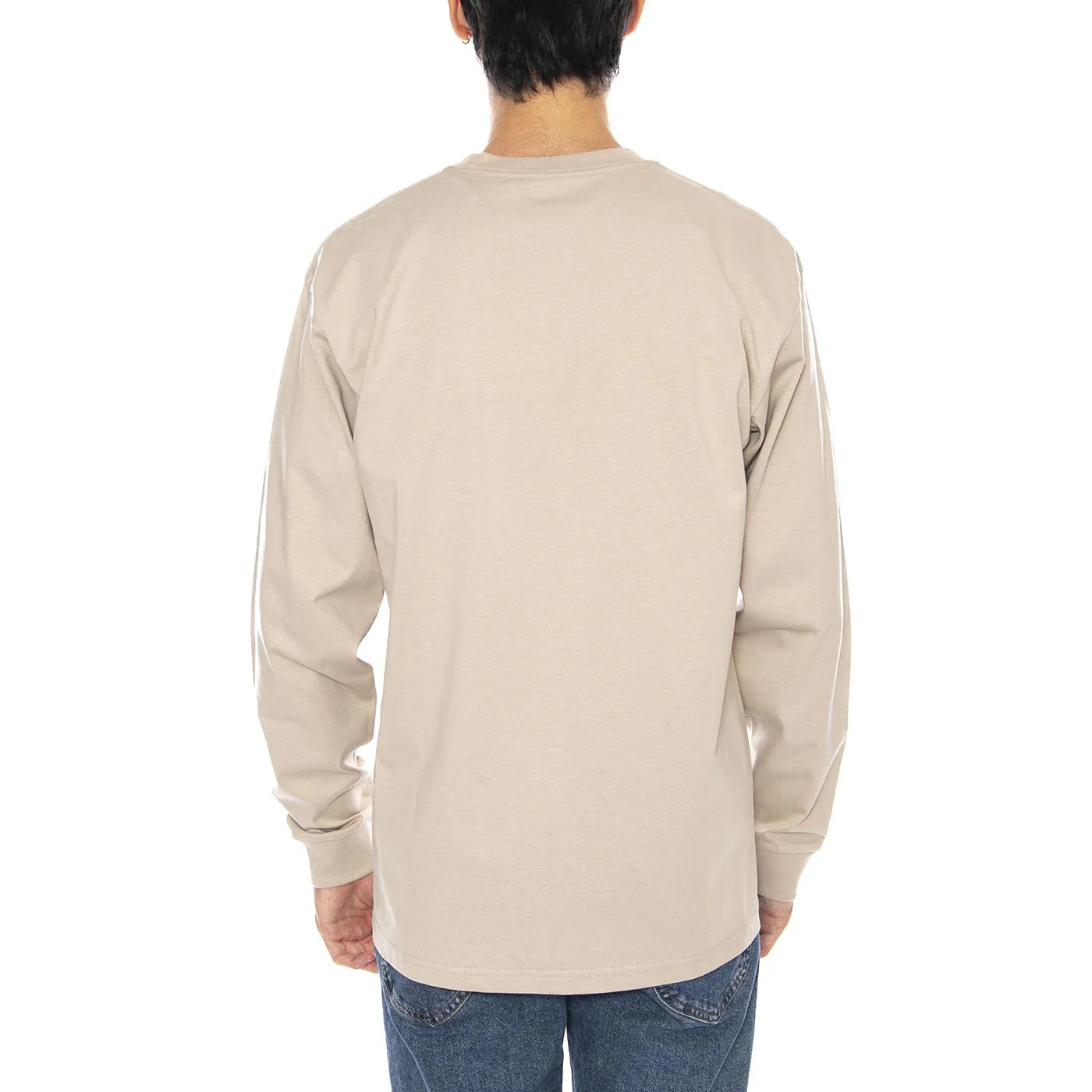 L/S Chase T-Shirt Fleur De Sel / Gold - Men's Crew Neck Long Sleeve T-Shirt Beige Men's CARHARTT WIP - Image 3