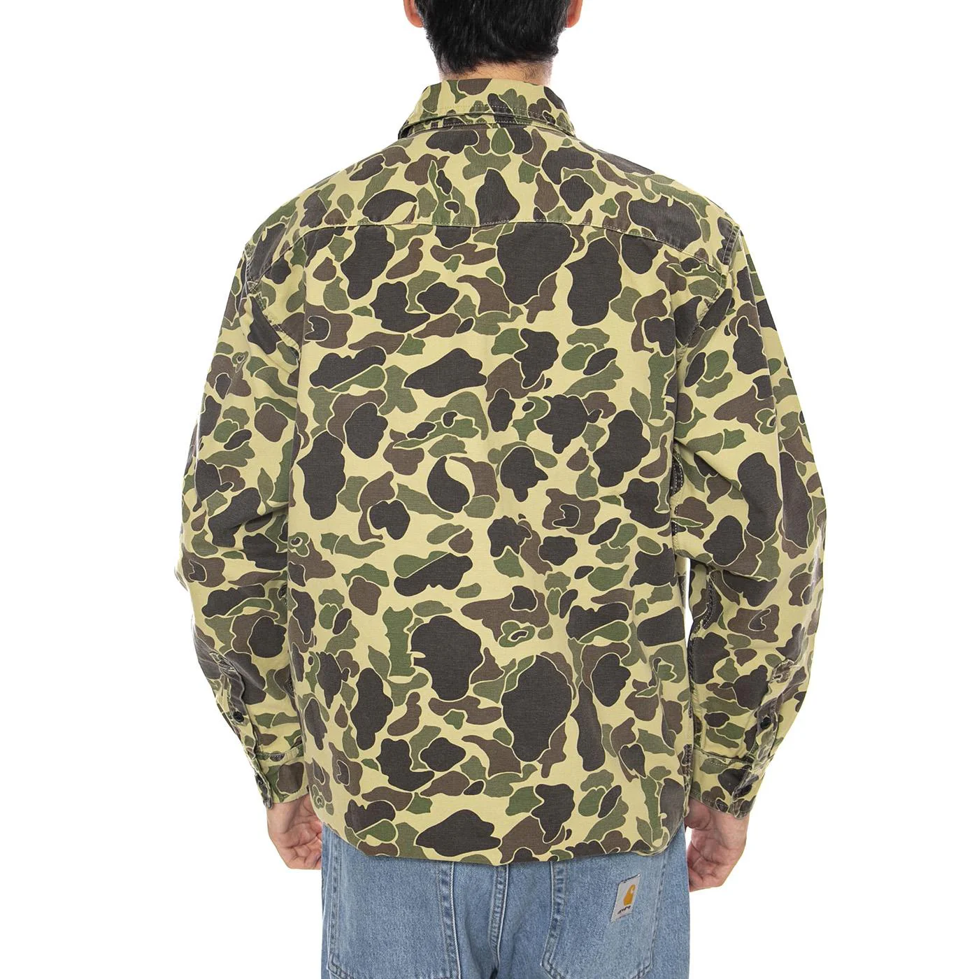 L/S Duck Shirt Camo Duck, Green - Men's Multicolor Shirt CARHARTT WIP - Image 3