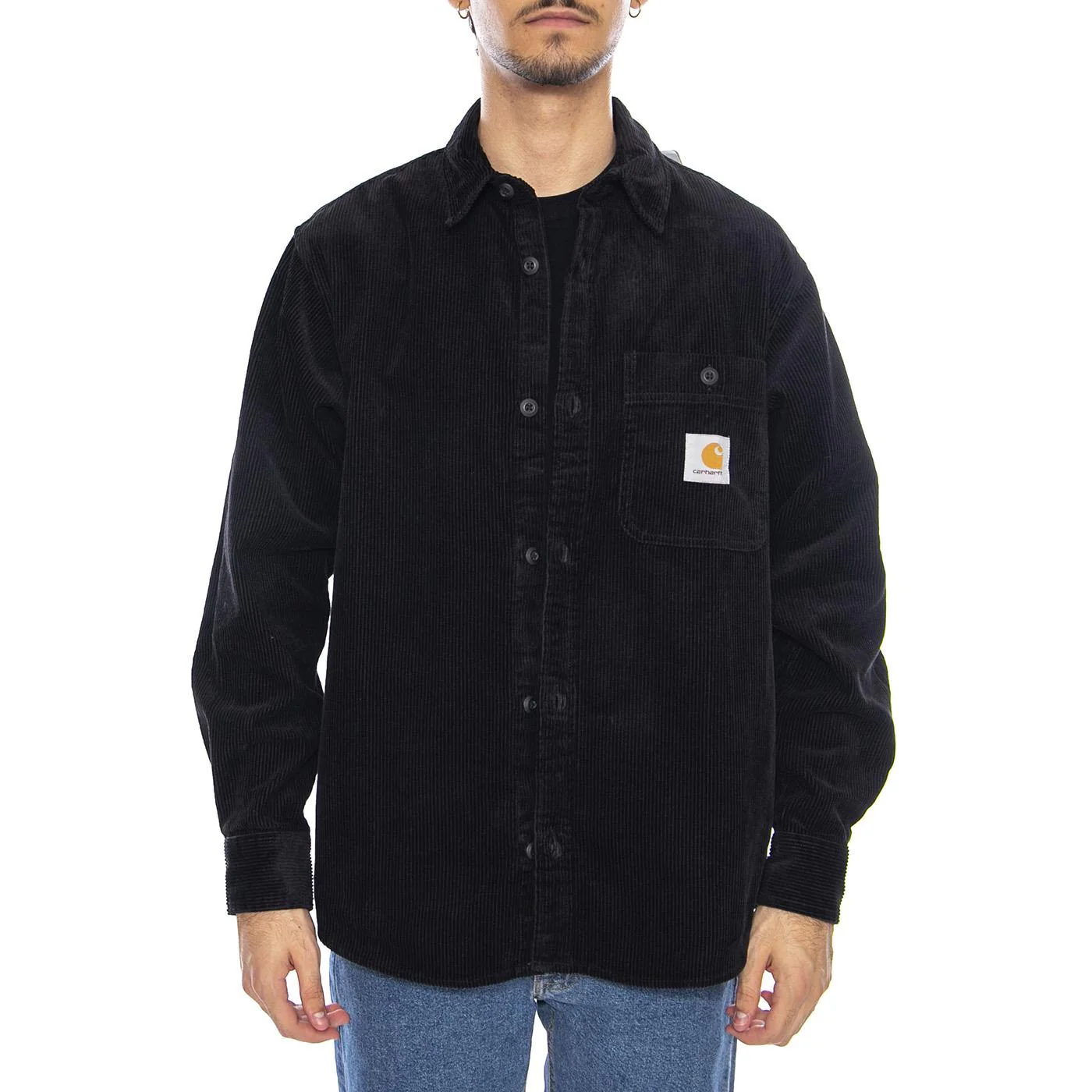 L/S Flint Shirt Black - Men's Black Shirt CARHARTT WIP - Image 2