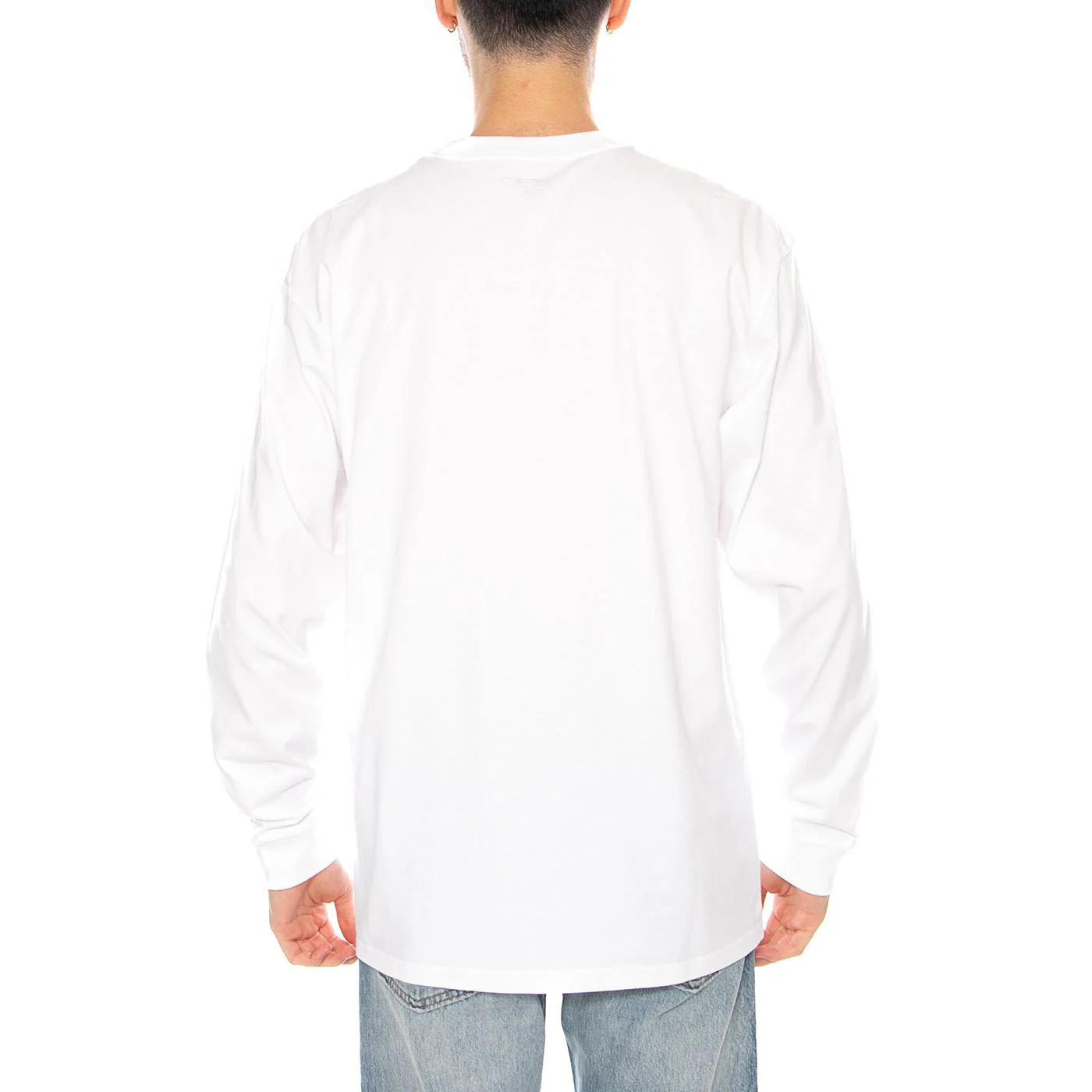 L/S Pocket Heart T-Shirt White / Black - Men's Long Sleeve Crewneck T-Shirt White Men CARHARTT WIP - Image 3