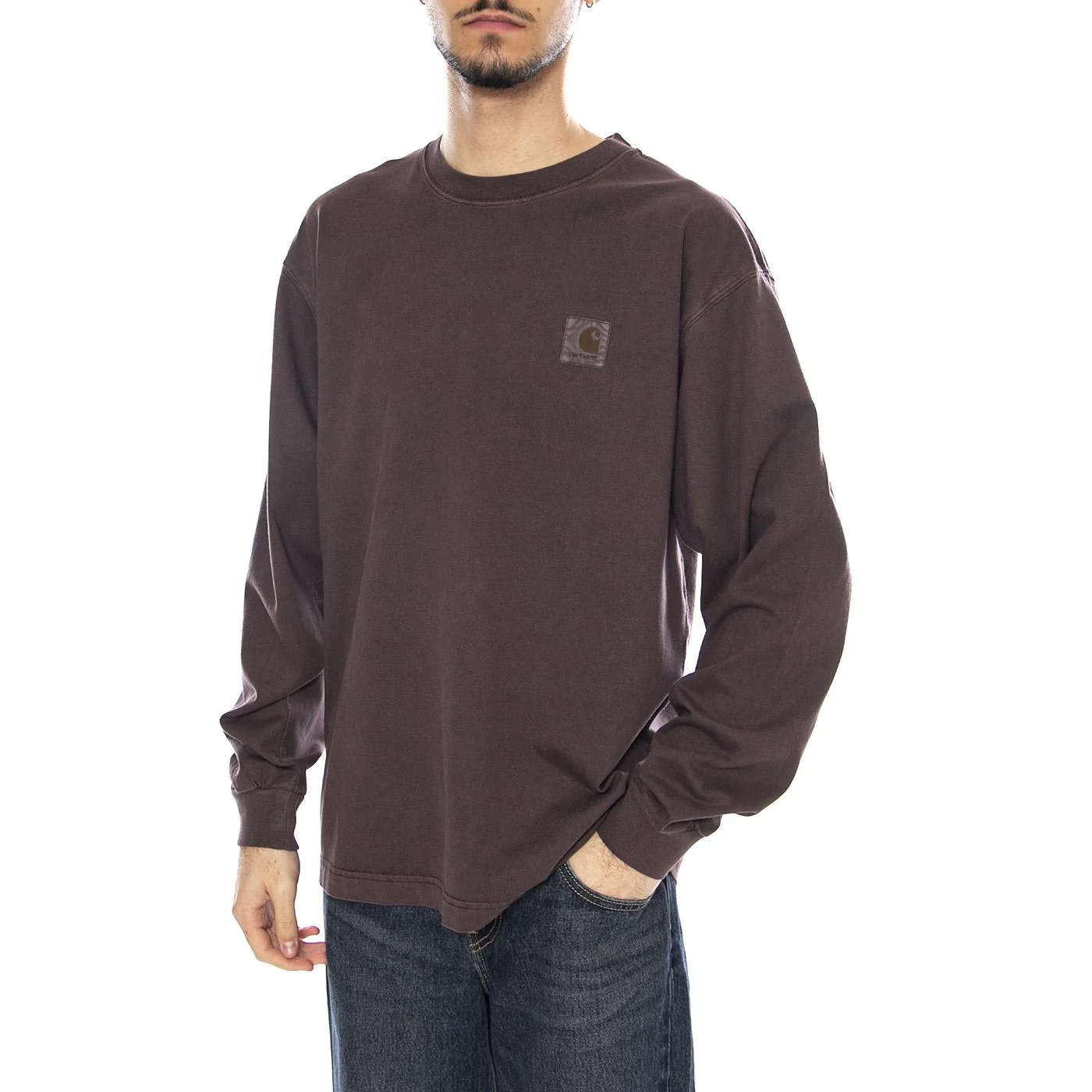 L/S View T-Shirt -- Men's Palisander Brown Long Sleeve T-Shirt CARHARTT WIP