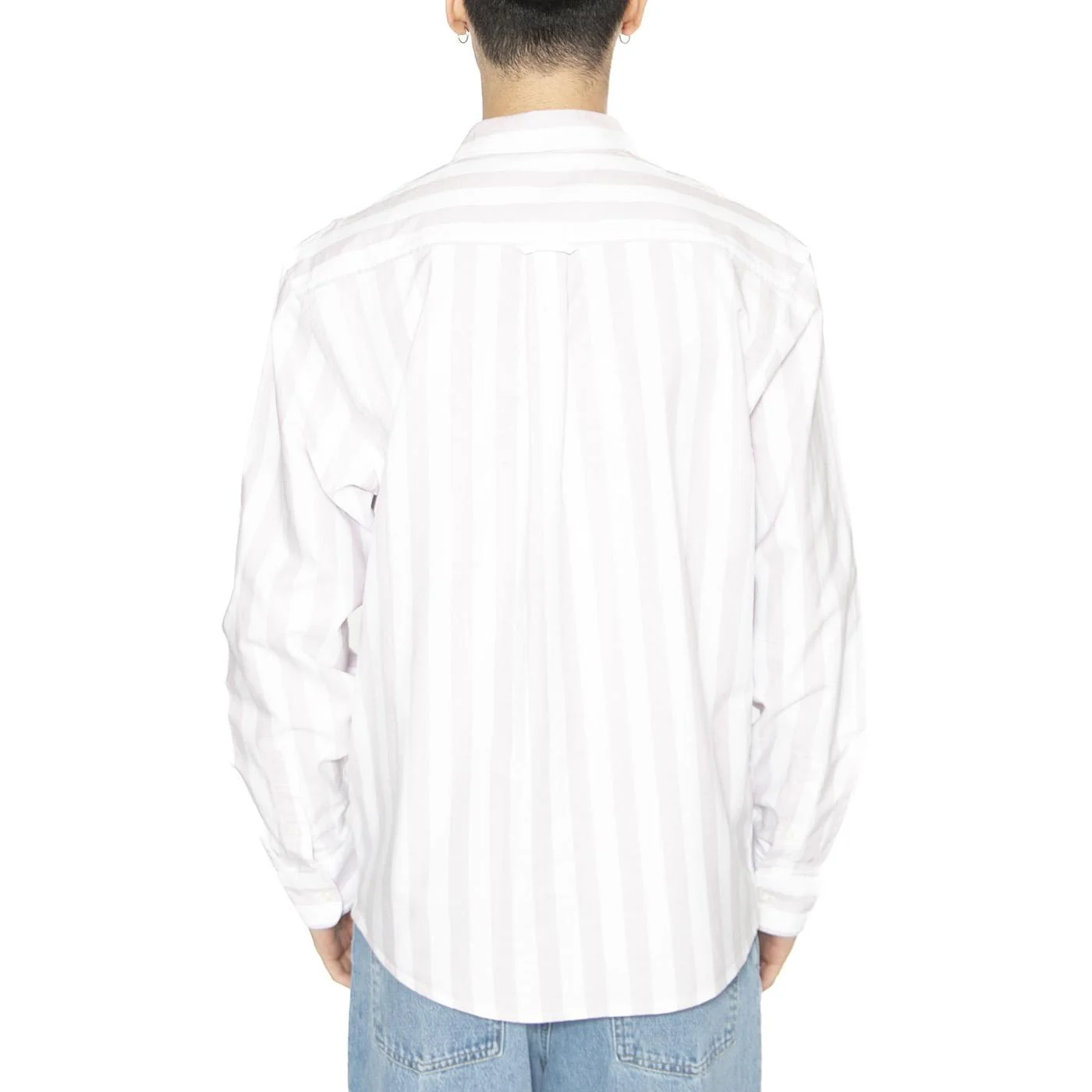 L/S Dillion Shirt Dillion Stripe, Hortensia / White - Image 3