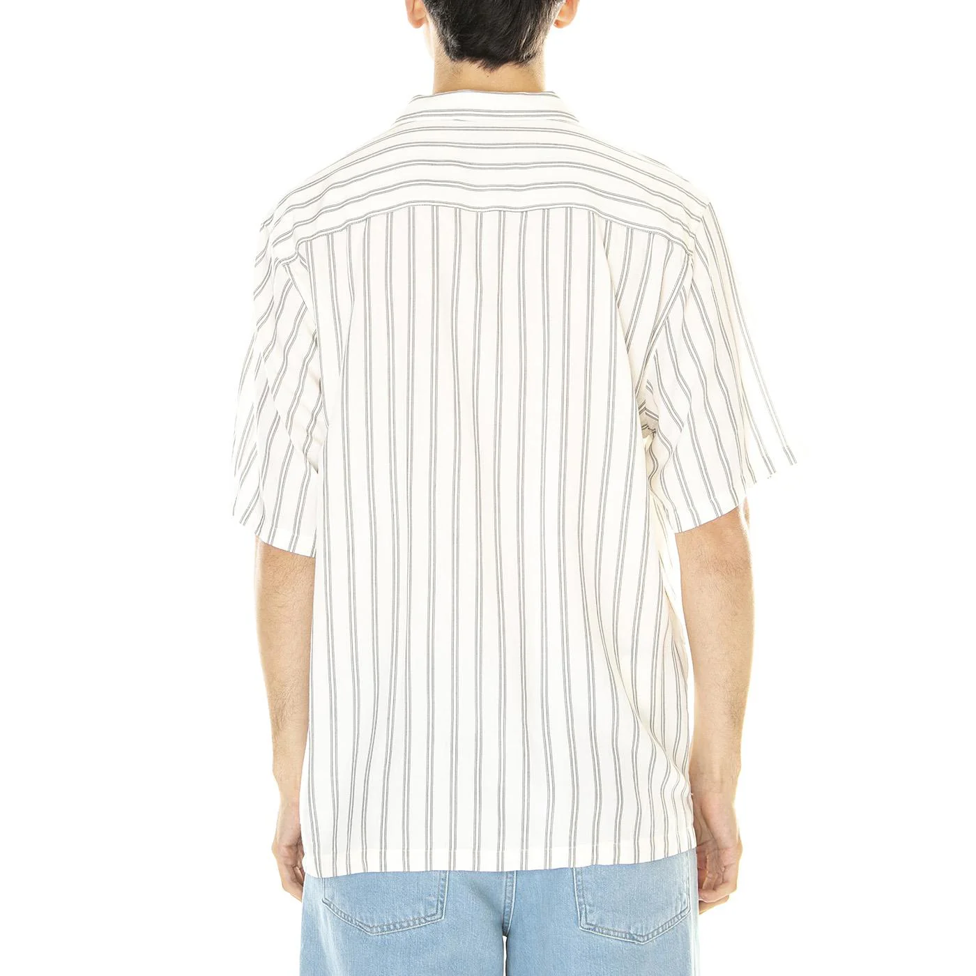 M' S/S Reyes Shirt Reyes Stripe, Wax / Black - Image 3