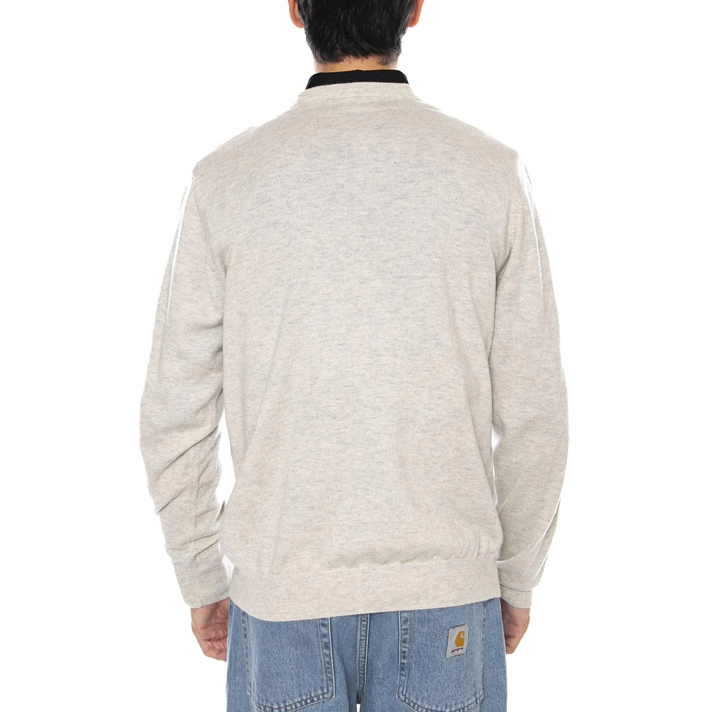 Madison Sweater Fleur De Sel / Black - Men's Crew Neck Sweater Cream Men's CARHARTT WIP - Image 3
