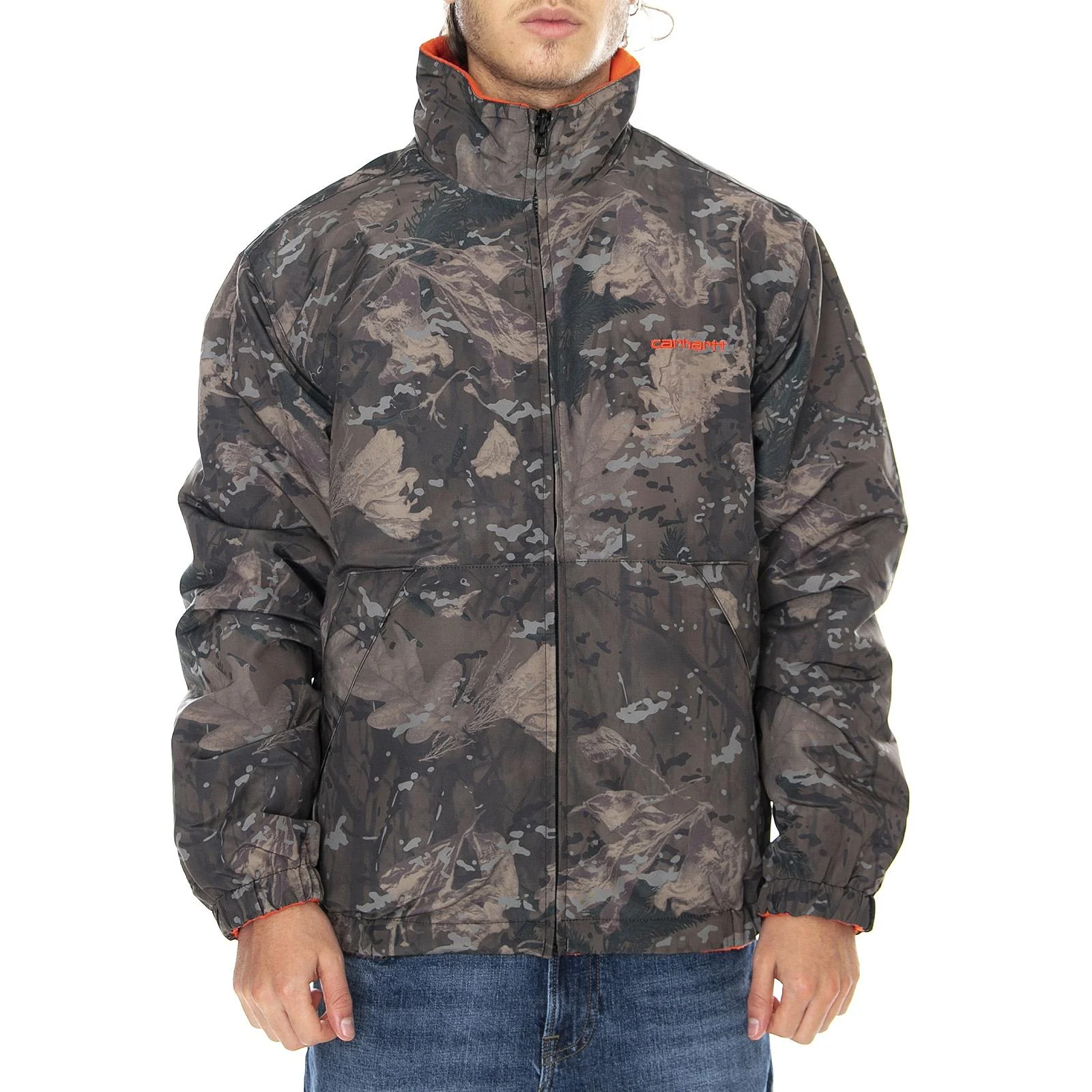 Mens Denby Camo Combi / Safety Orange Reversible Jacket - Image 2