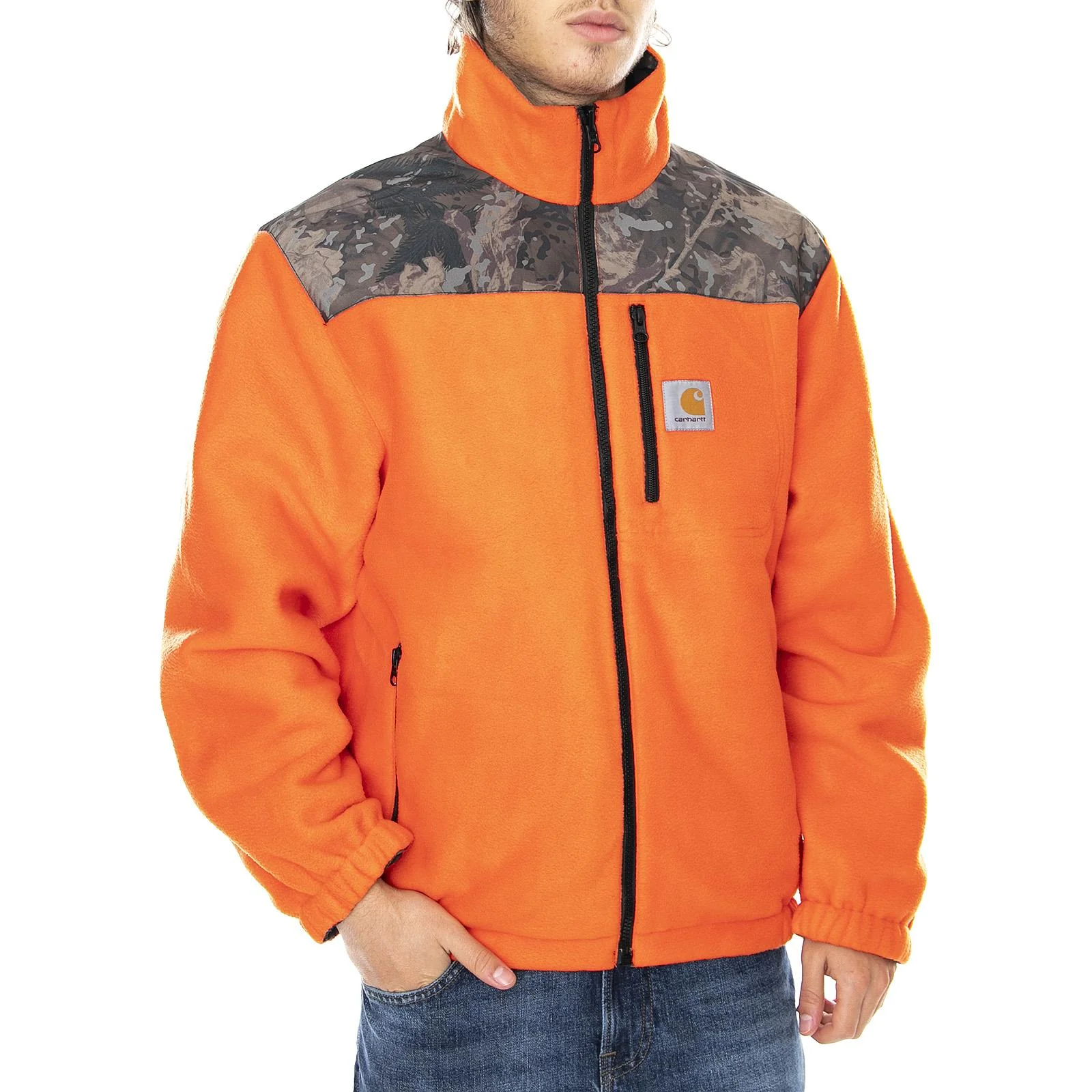 Mens Denby Camo Combi / Safety Orange Reversible Jacket - Image 4
