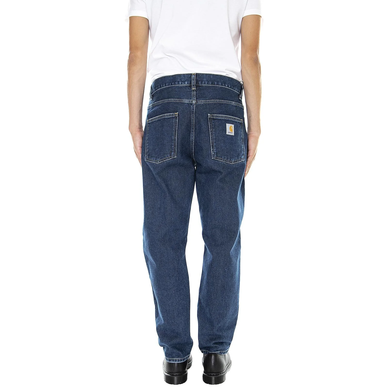 Mens Newel Blue Stone Wash Denim Jeans Pants - Image 3